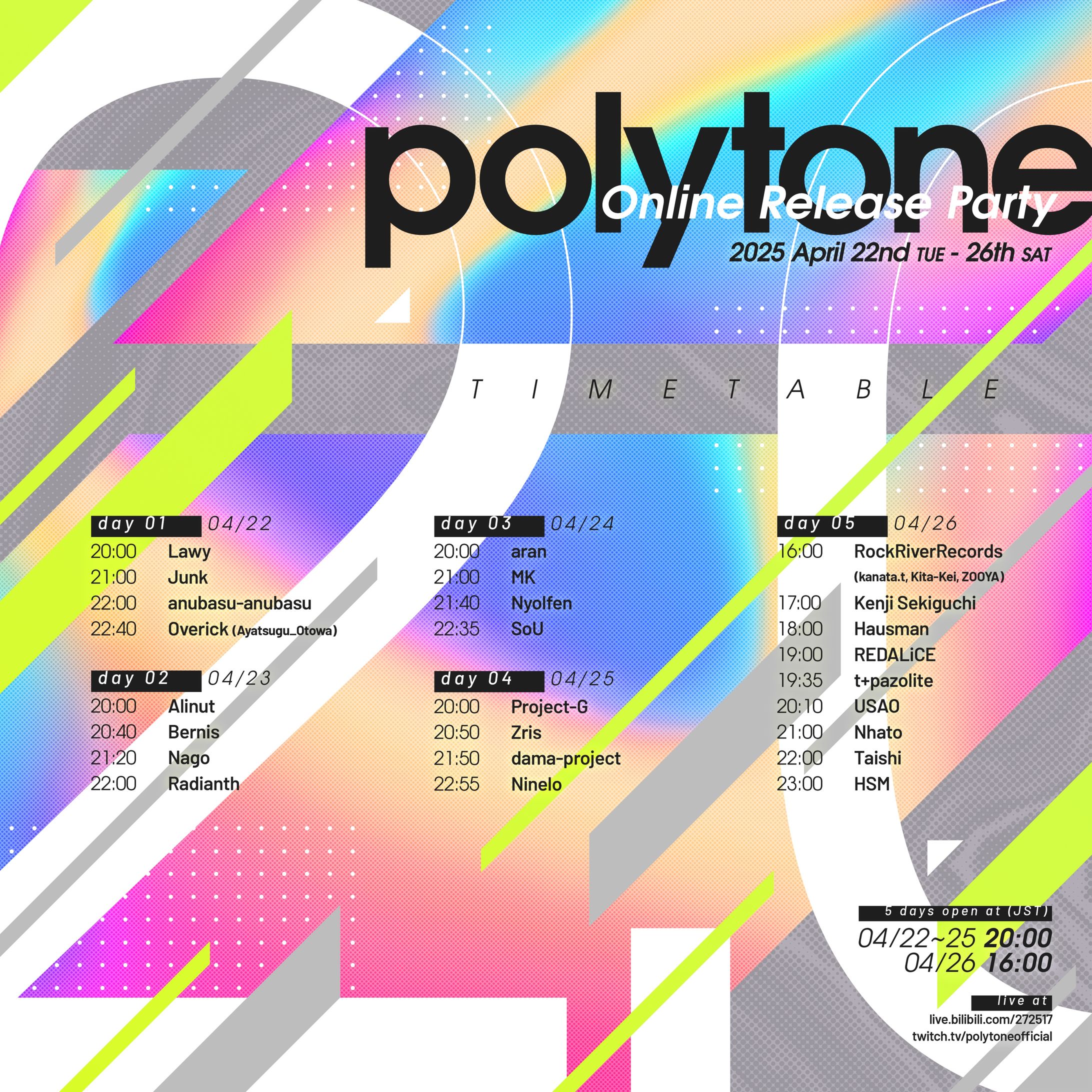 出演：polytone 2.0 Online Release Party-1