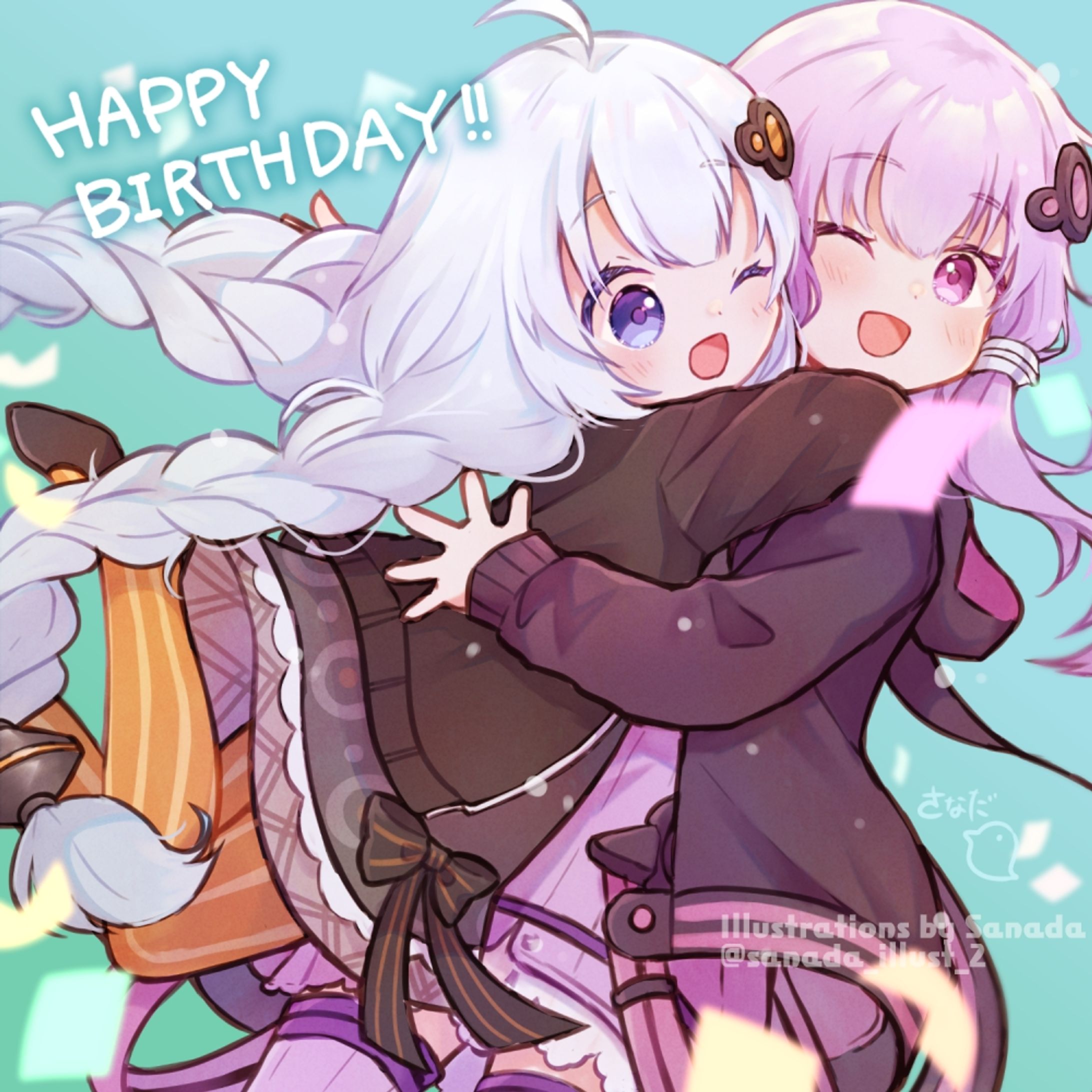 ゆかりあかり誕生日イラスト2022-1