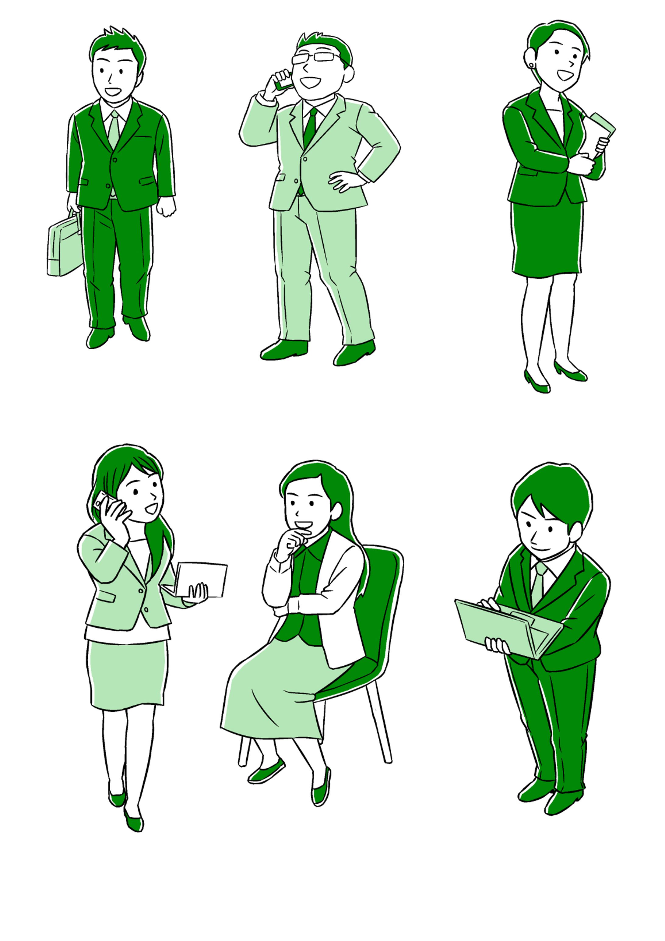 シンプル人物イラスト-1