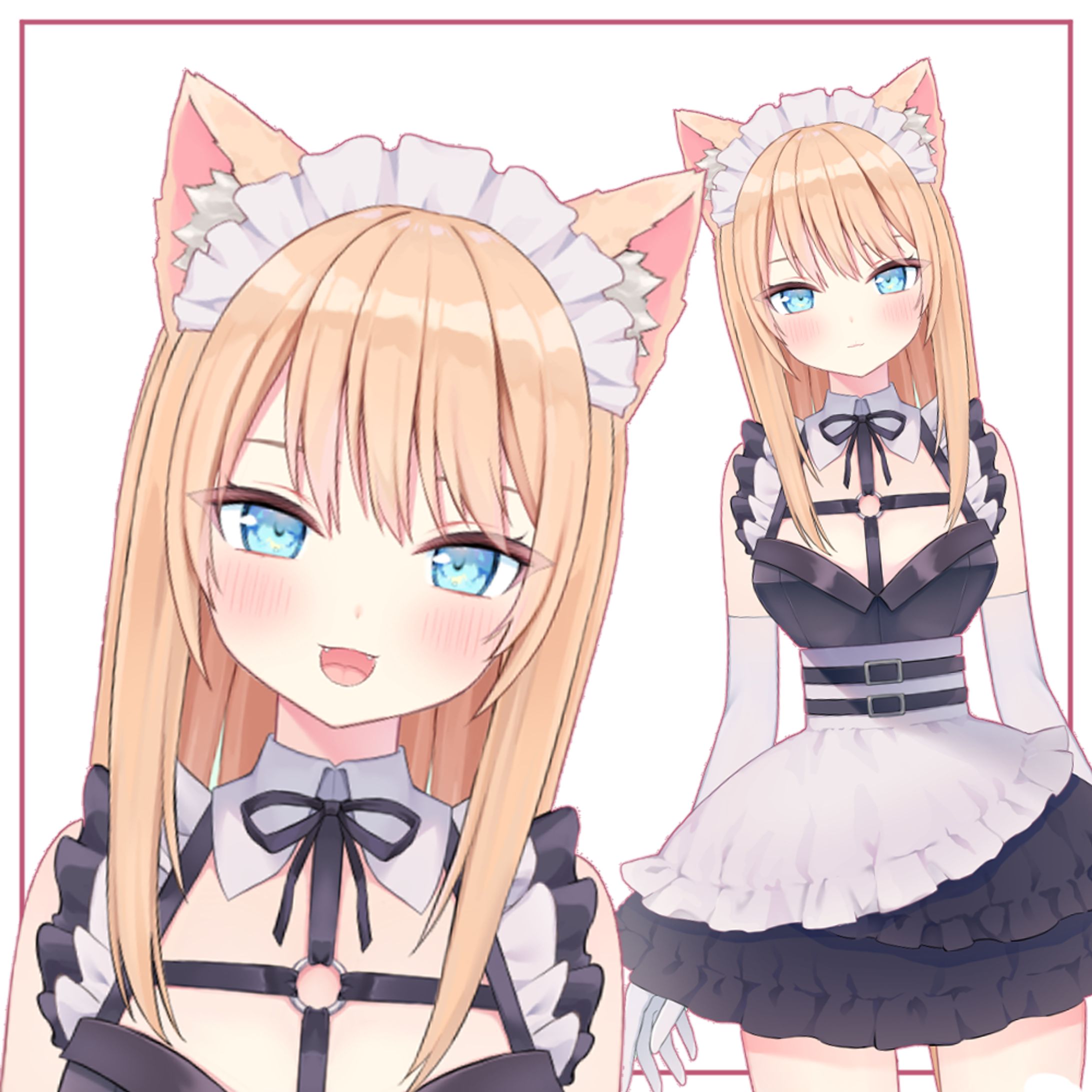 猫耳メイドの女の子-1