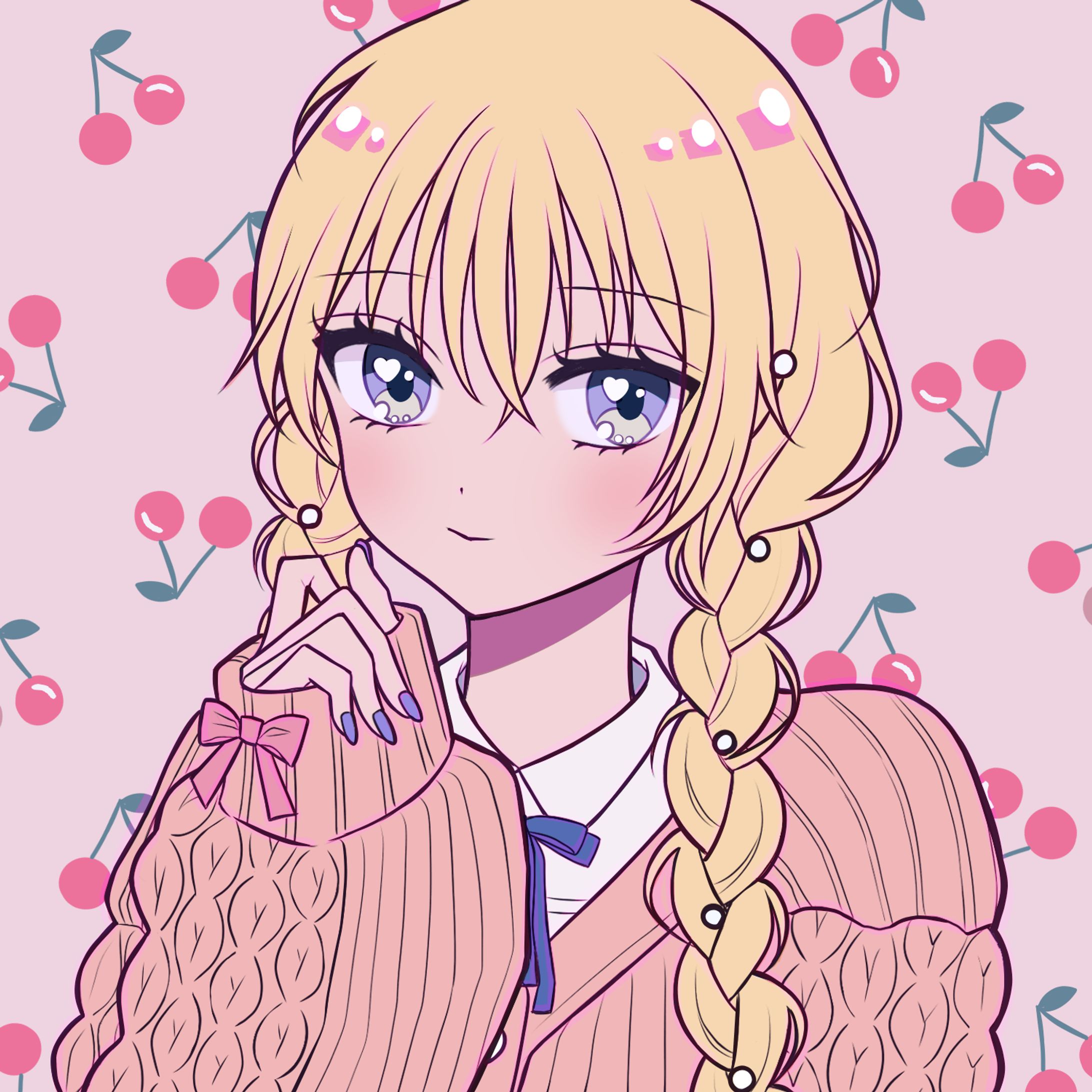 三つ編み少女-1