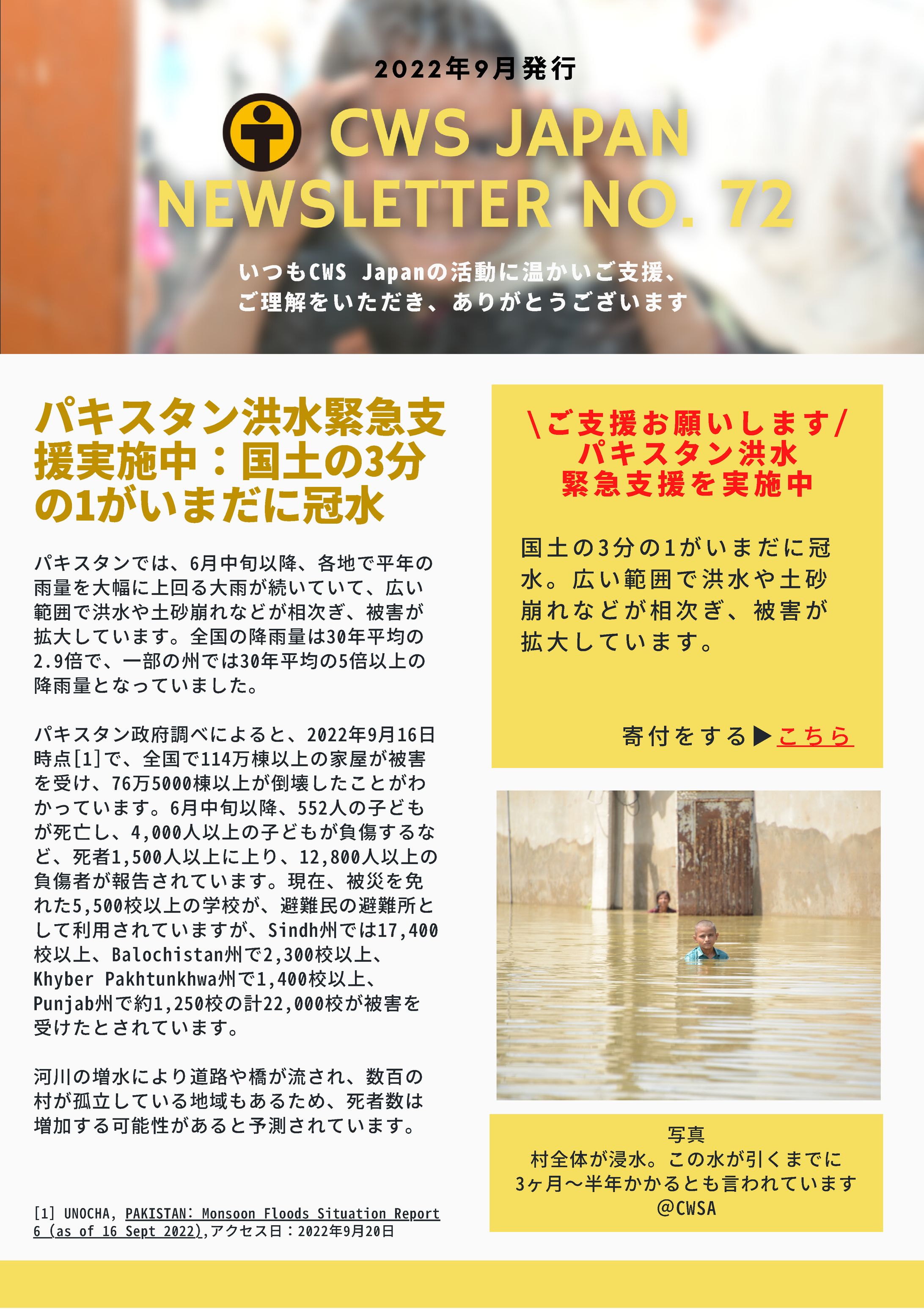 パキスタン洪水_団体ニュースレター（PDF）-1