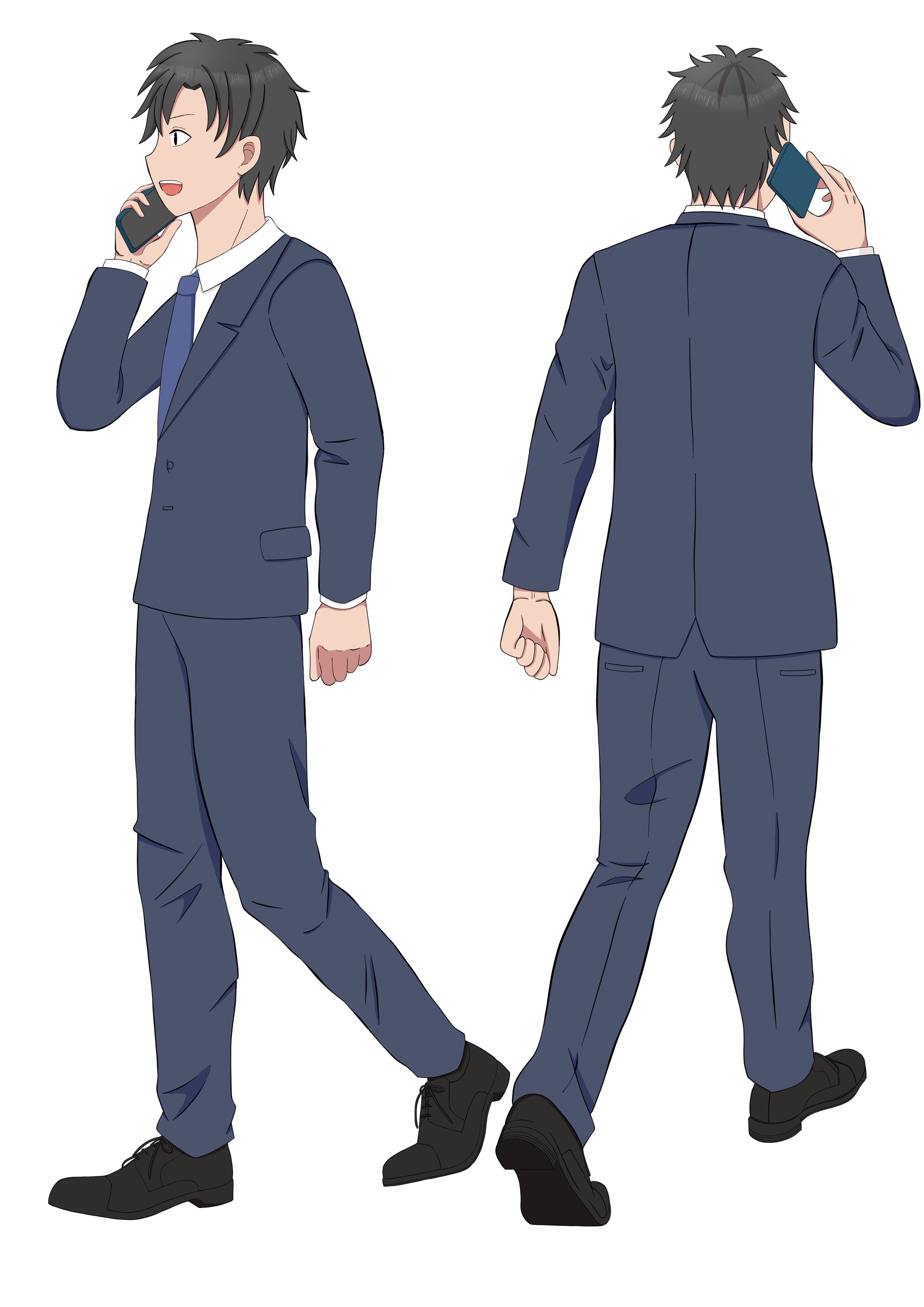 【サンプル】ビジネスマン 横顔、後ろ姿-1