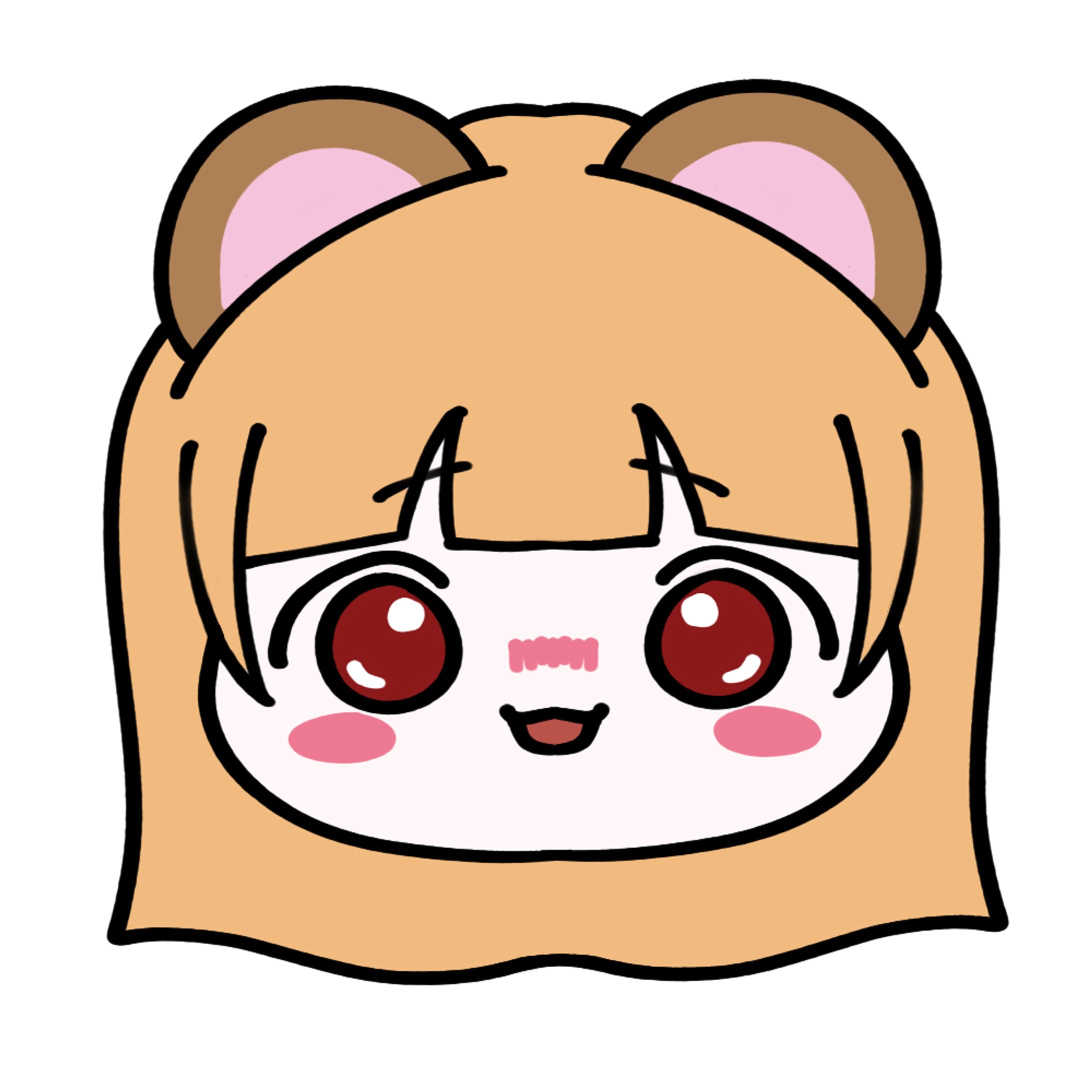 お顔ゆるイラスト　サンプル-1