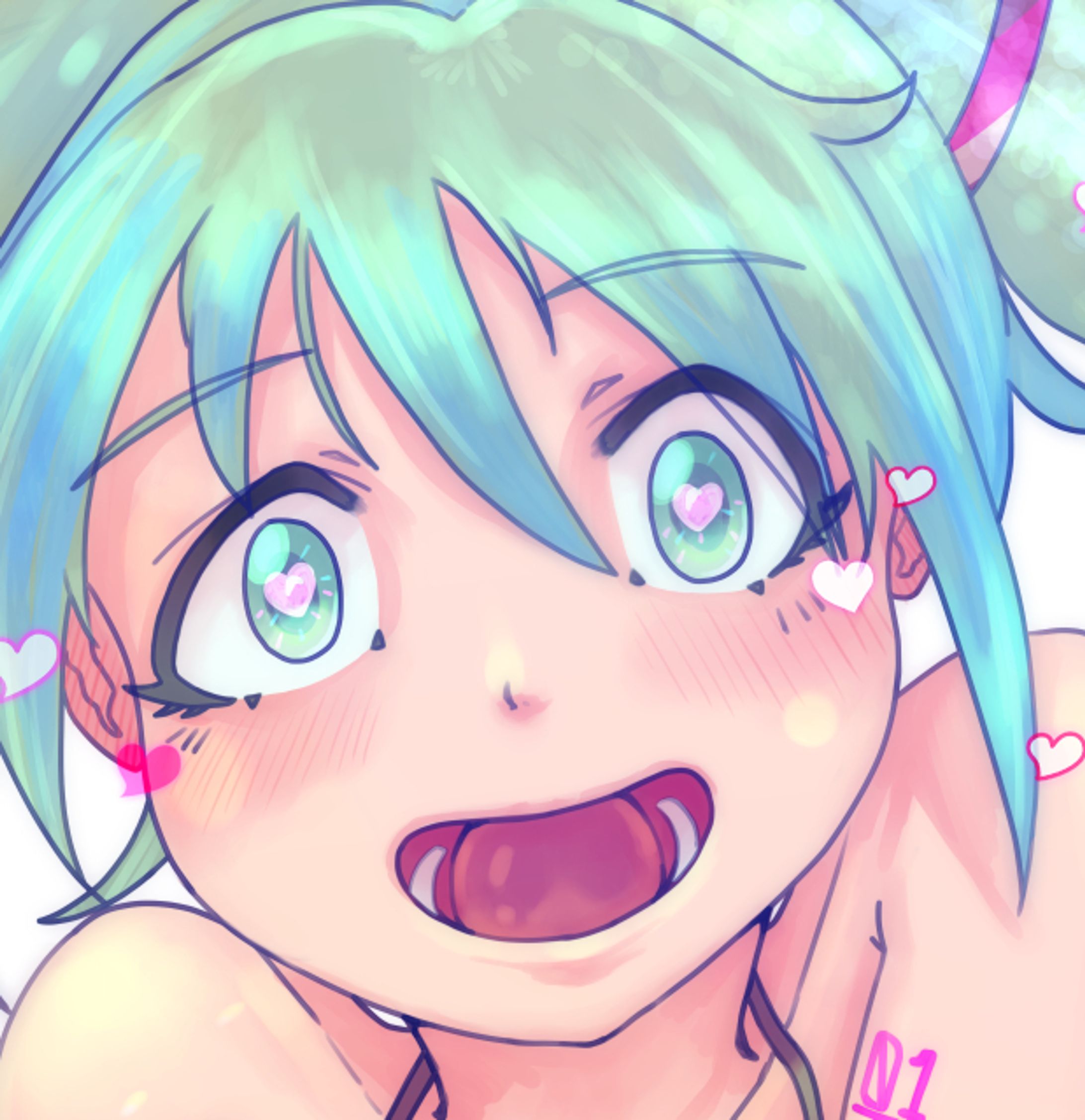 初音ミクさん水着で涼んで-1