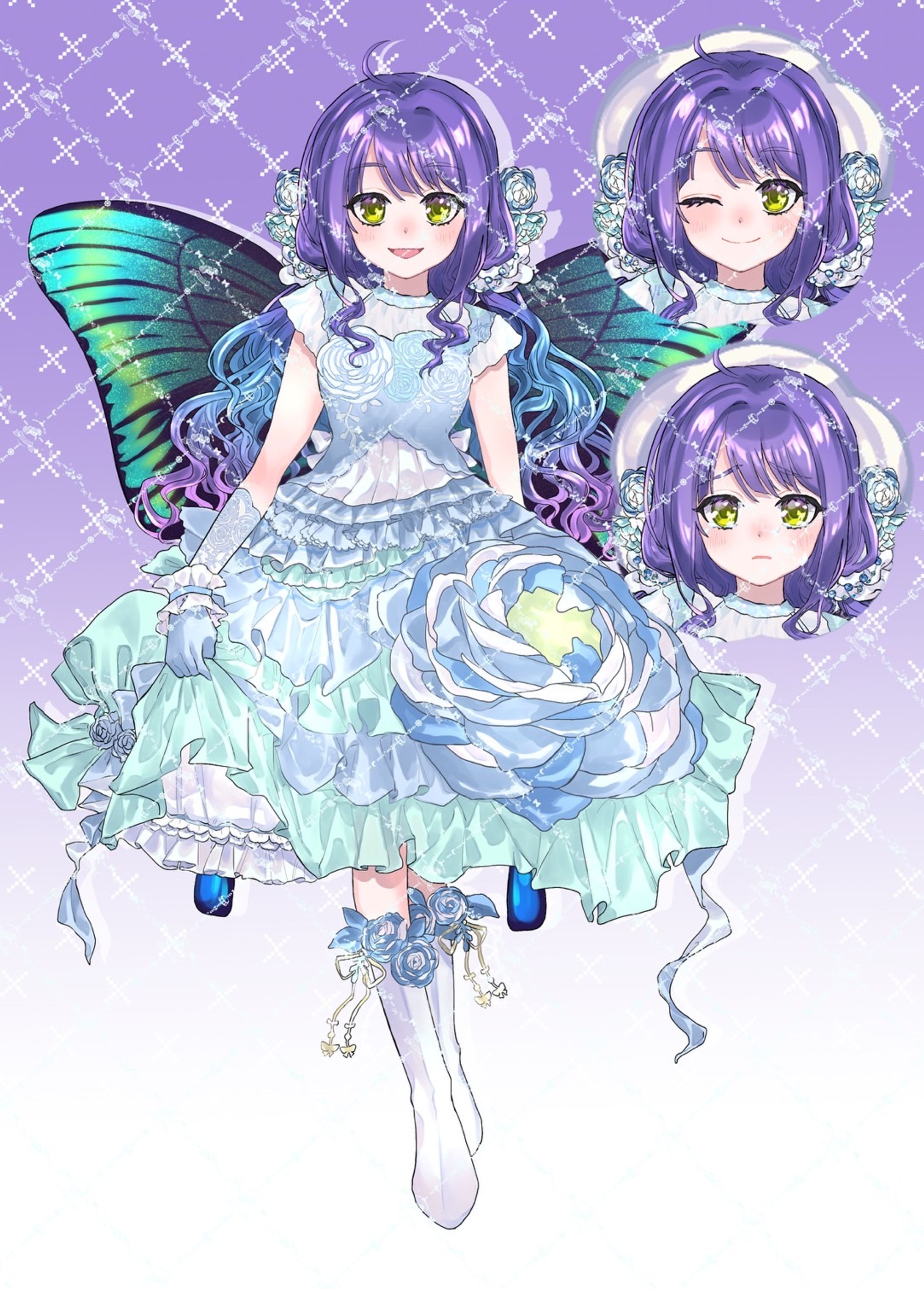 胡蝶ライラ様 ご依頼 IRIAM用立ち絵 表情差分-1
