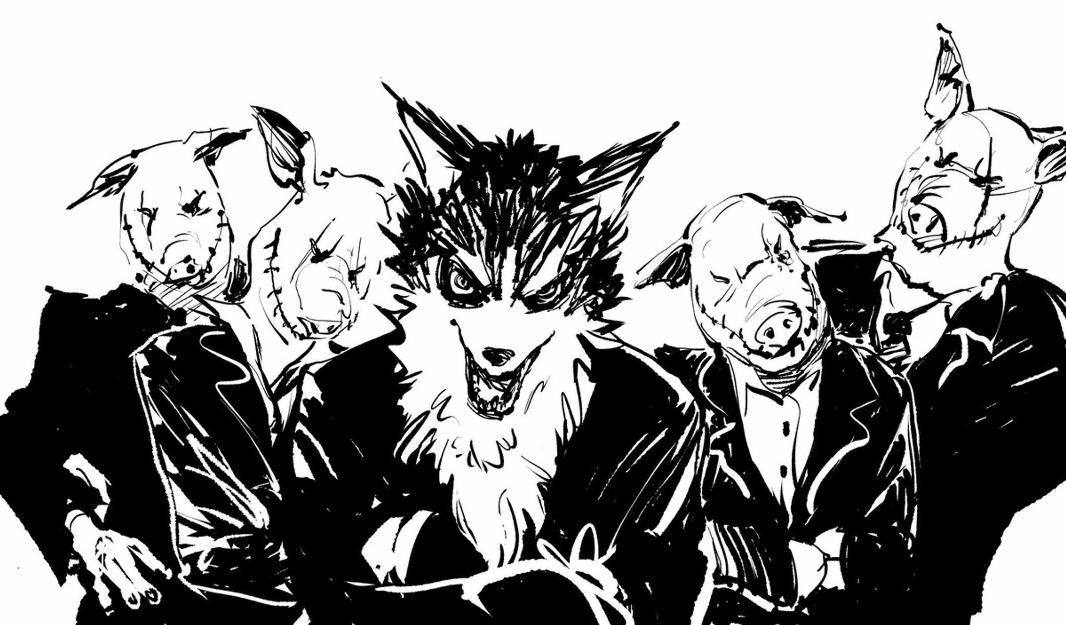 ドローイング（白黒）-1