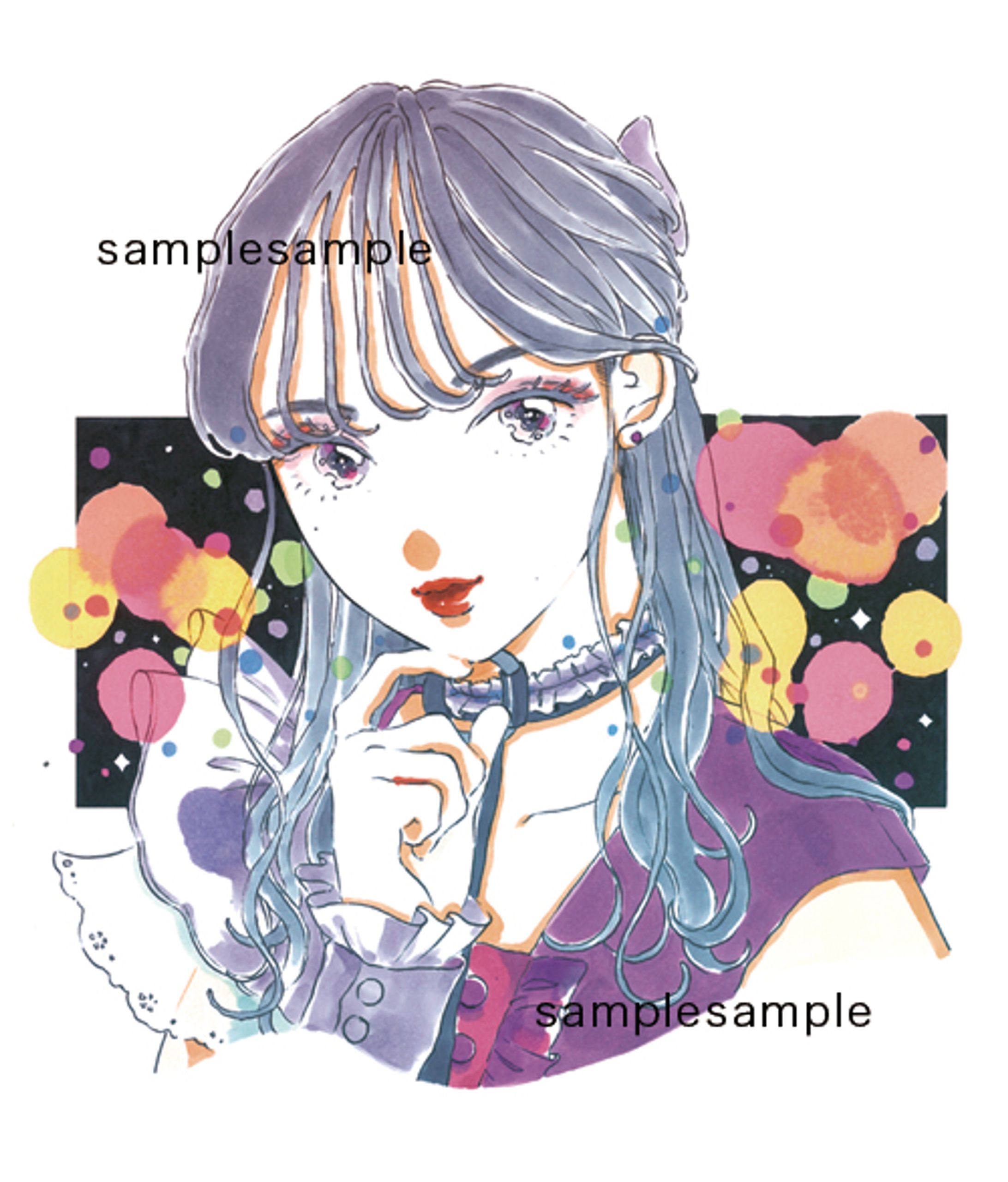 キミイロプロジェクト・MAD VIOLET　美月ルナさんの生誕Tシャツイラスト-1