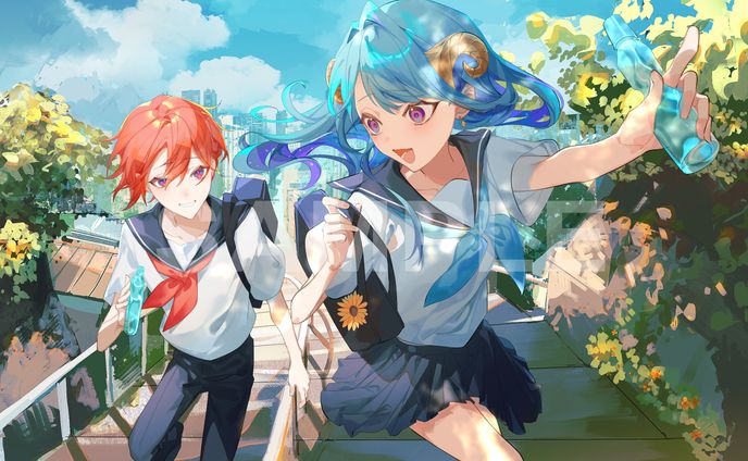 メリ埜様「ブルーアンビエンス」MVイラスト