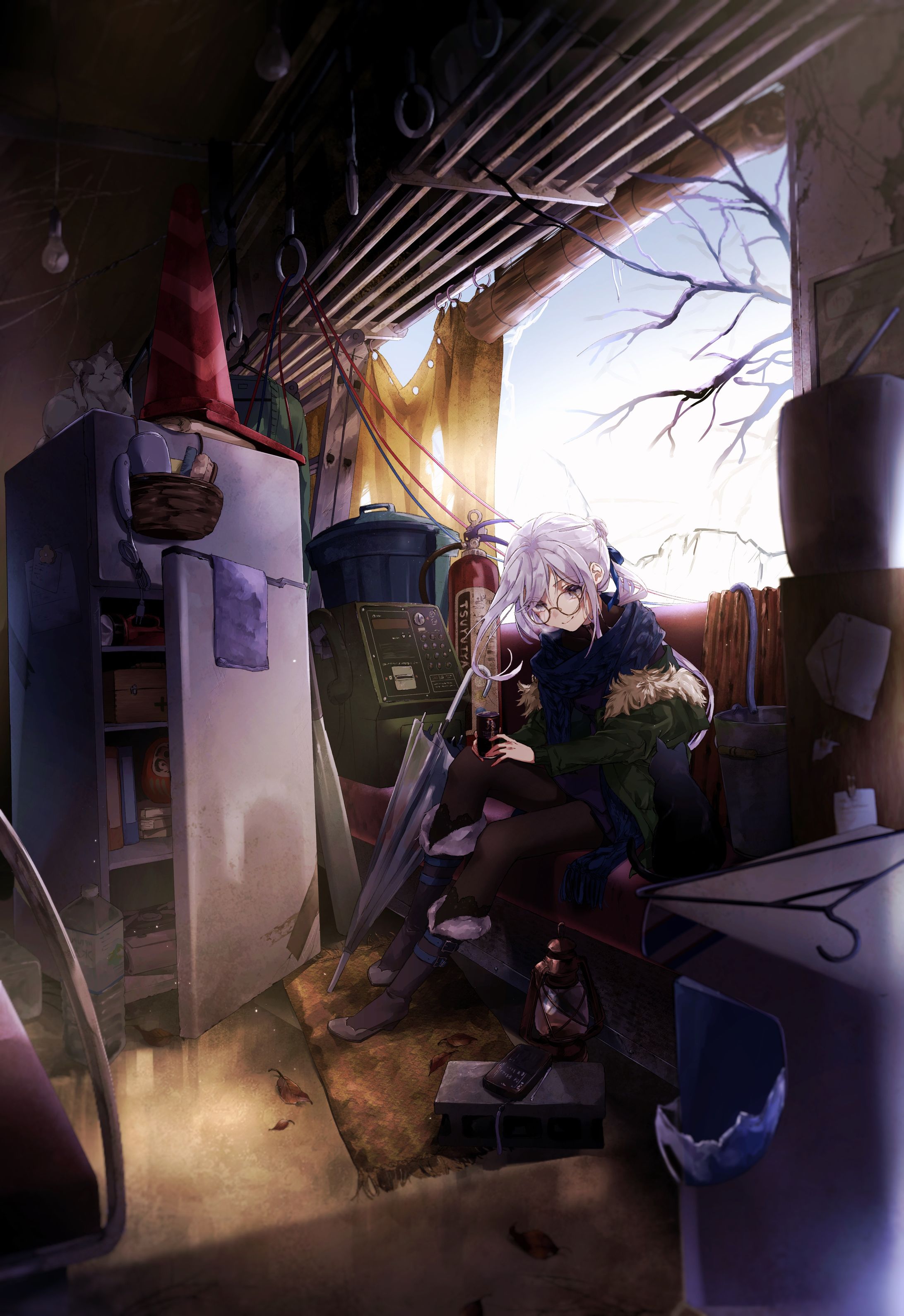 【オリジナル】誰かがいた廃バス-1