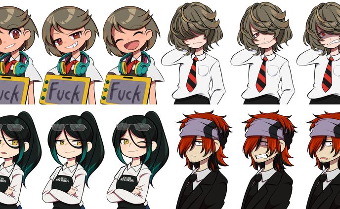 ノベルゲームのキャラクターデザイン/イラストカット