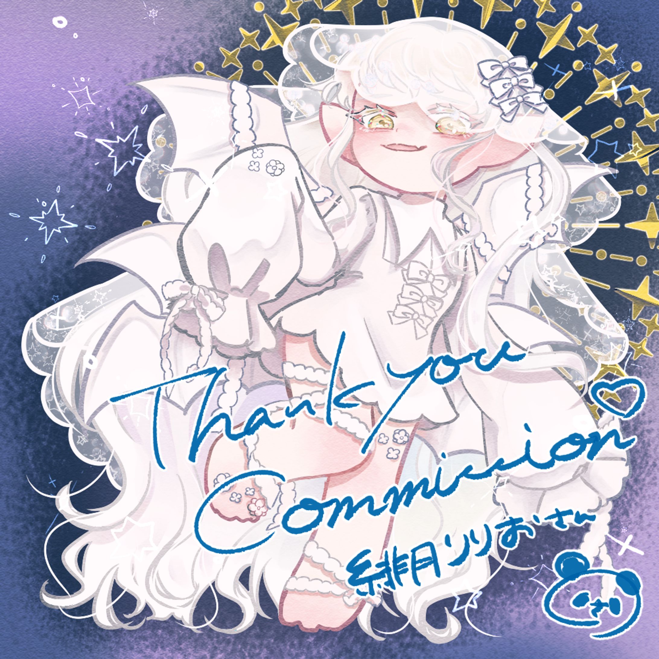 【skeb】緋月りりおさんオリジナルキャラクターデフォルメイラスト-1