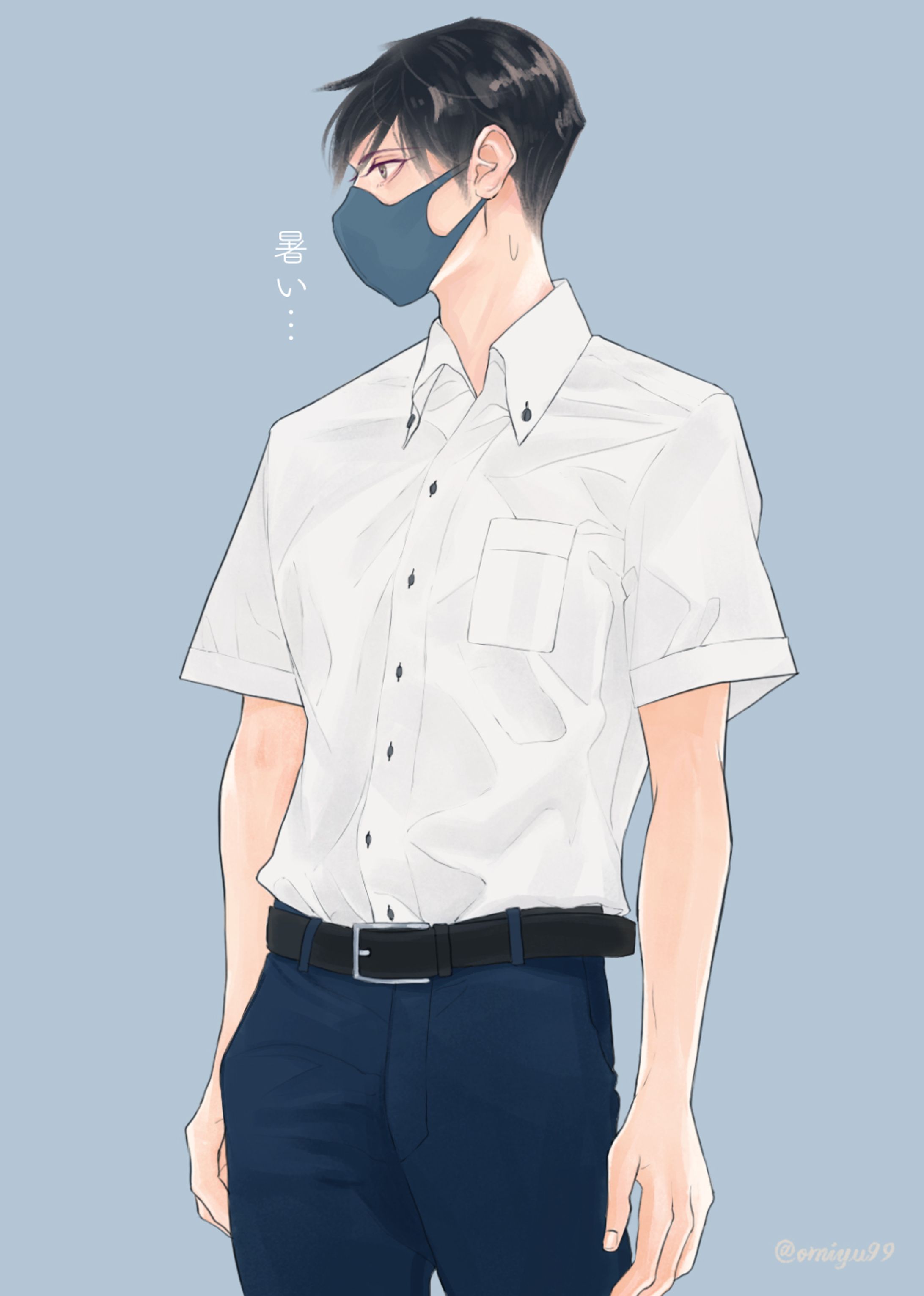 スーツ　イラスト（オリジナル）-1