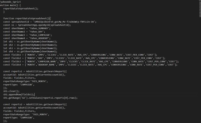 Yahoo API_spreadsheet