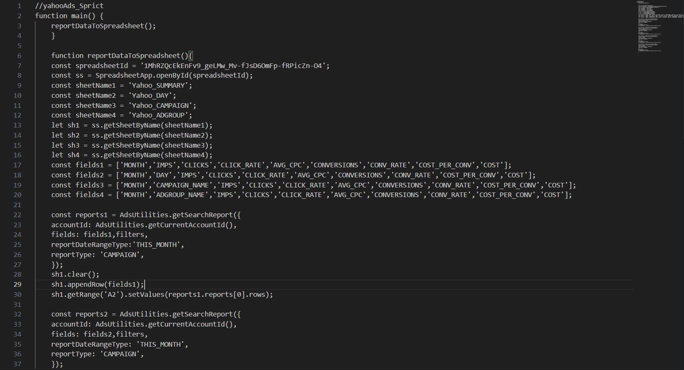 Yahoo API_spreadsheet-1