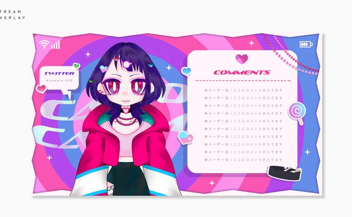 anime、stream overlay