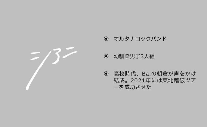 架空のアーティストロゴ
コンセプト
Artist: シアニ on #musasabirecords 

#作字 #ロゴデザイン #borleydesigns