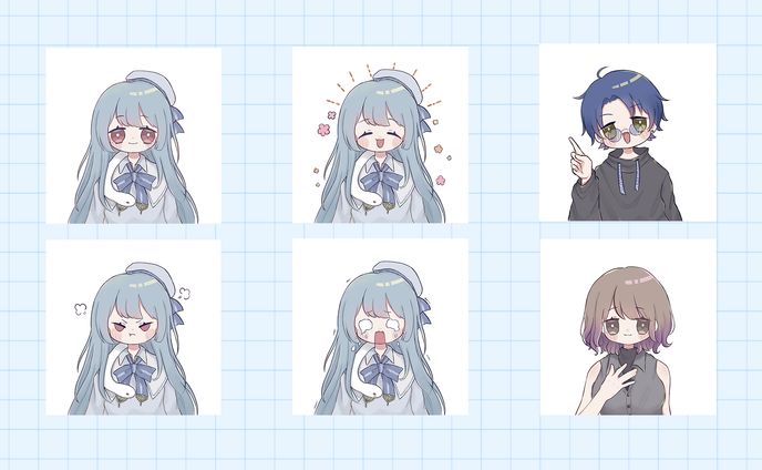 【commission】YouTube動画用表情差分