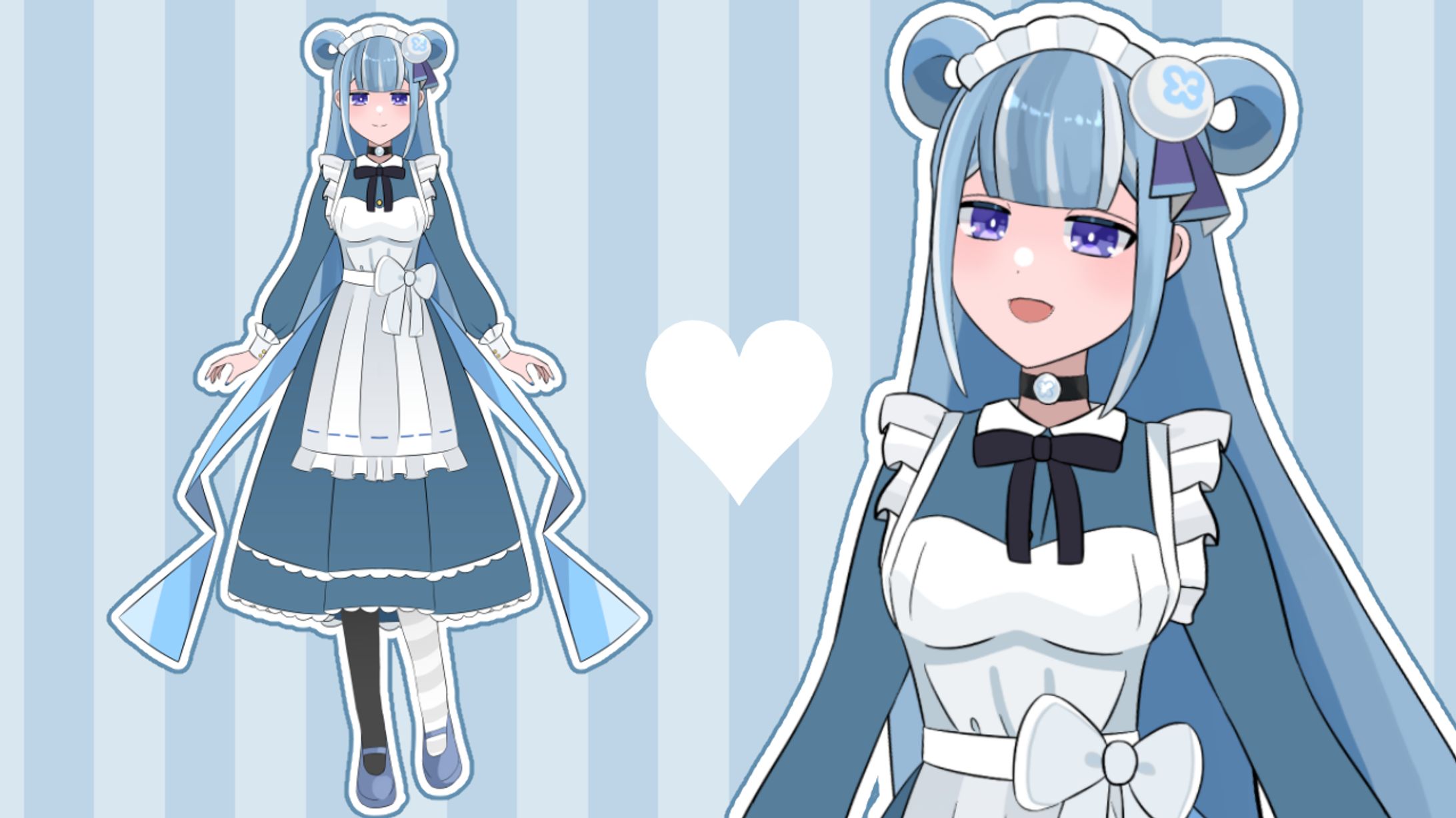クラシカルブルーメイド｜新衣装デザイン-1