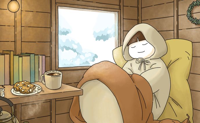 [自主制作イラスト]冬ごもり