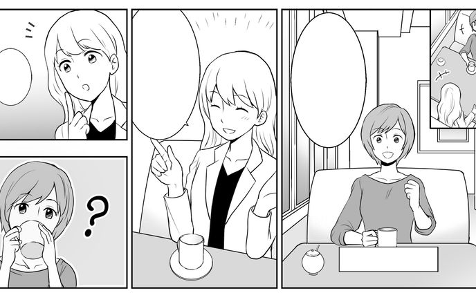 モノクロ　会話シーン