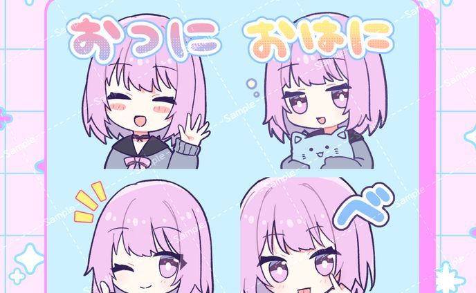 スタンプイラスト、映像制作（ショート）