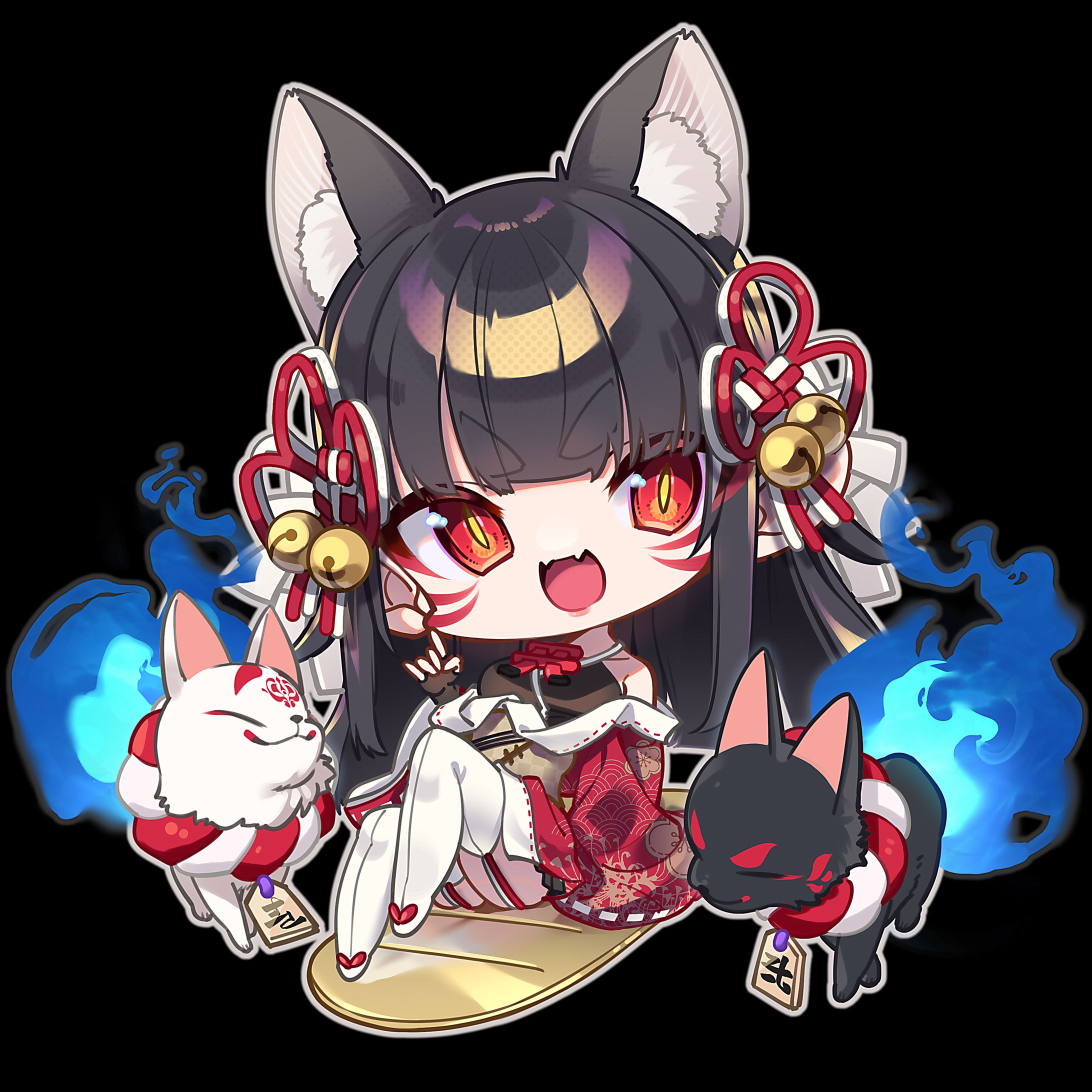SDイラスト　ぽいぽい！朱殷ちゃん-1