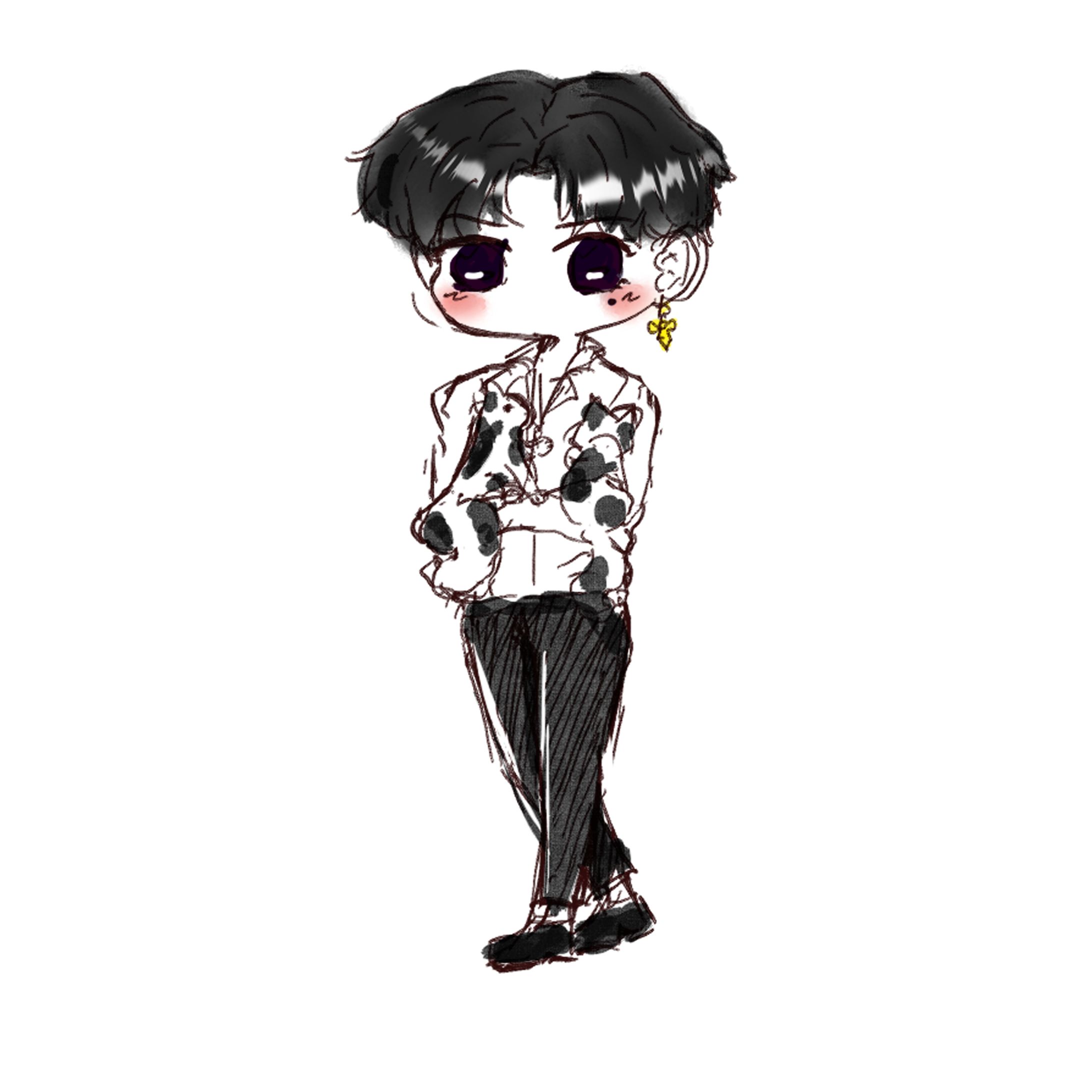 Chibi | with 2 cats-1