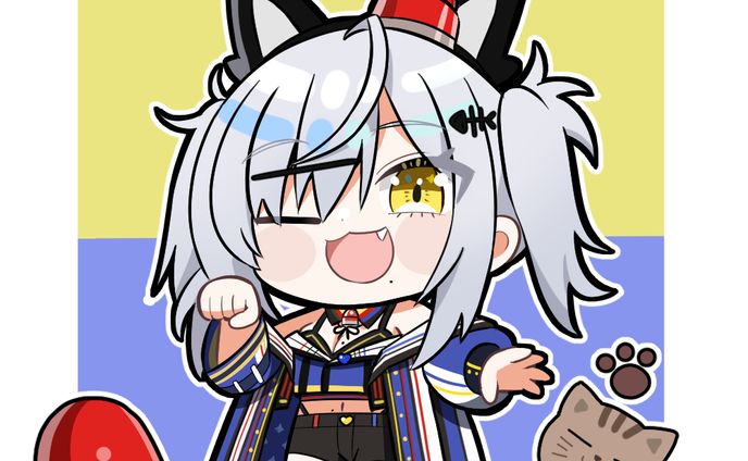 猫元パト様　VtuberウエハースSDイラスト