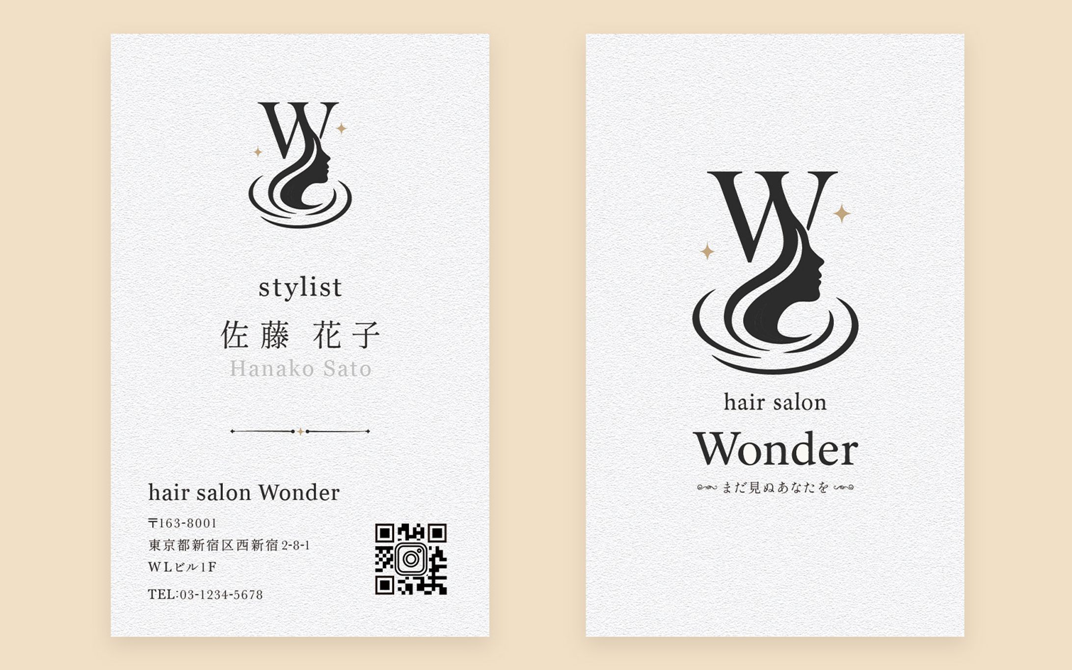 名刺  - hair salon wonder-1