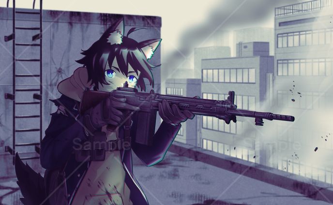 銃を持ったキャラクター②