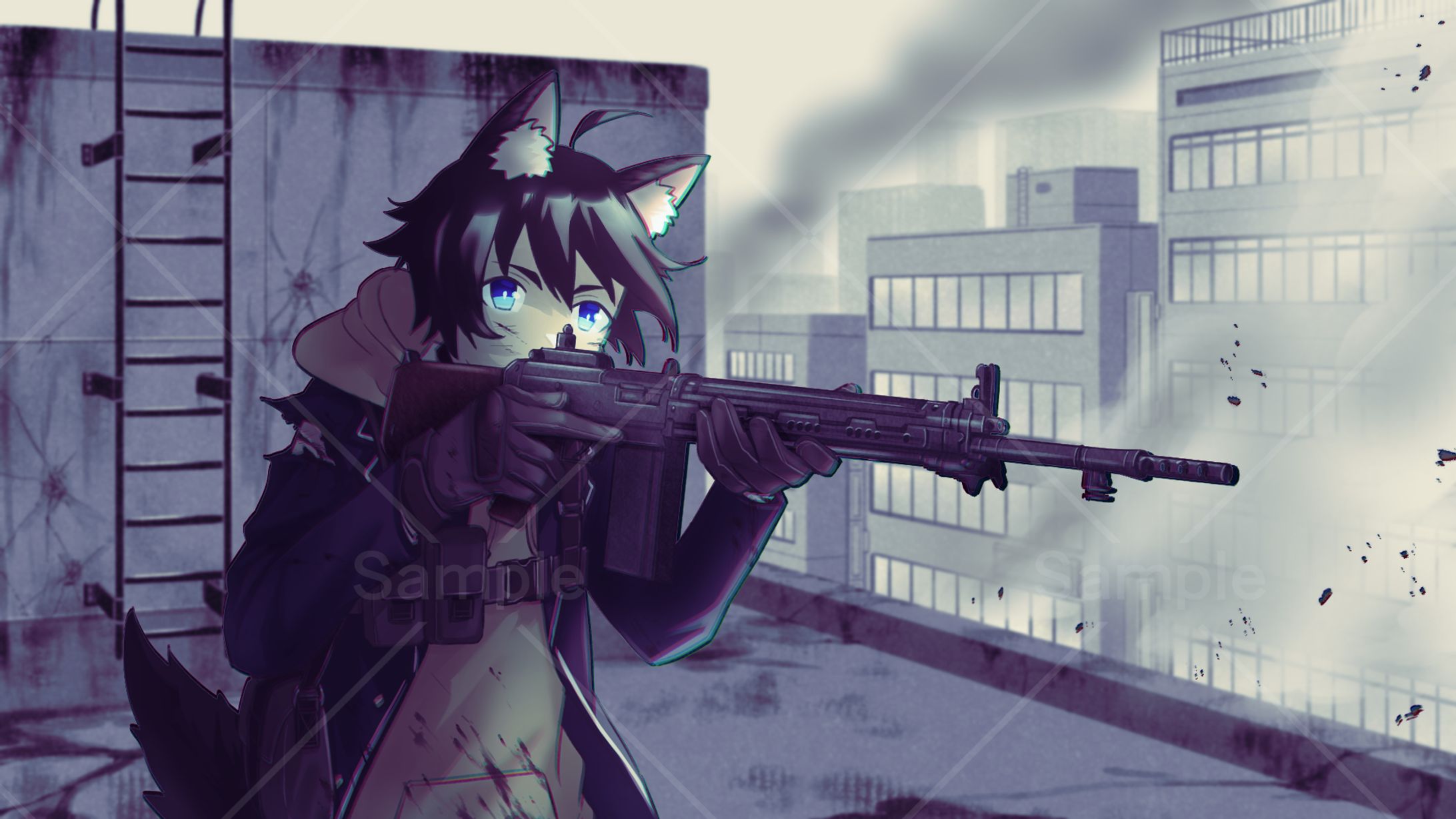 銃を持ったキャラクター②-1