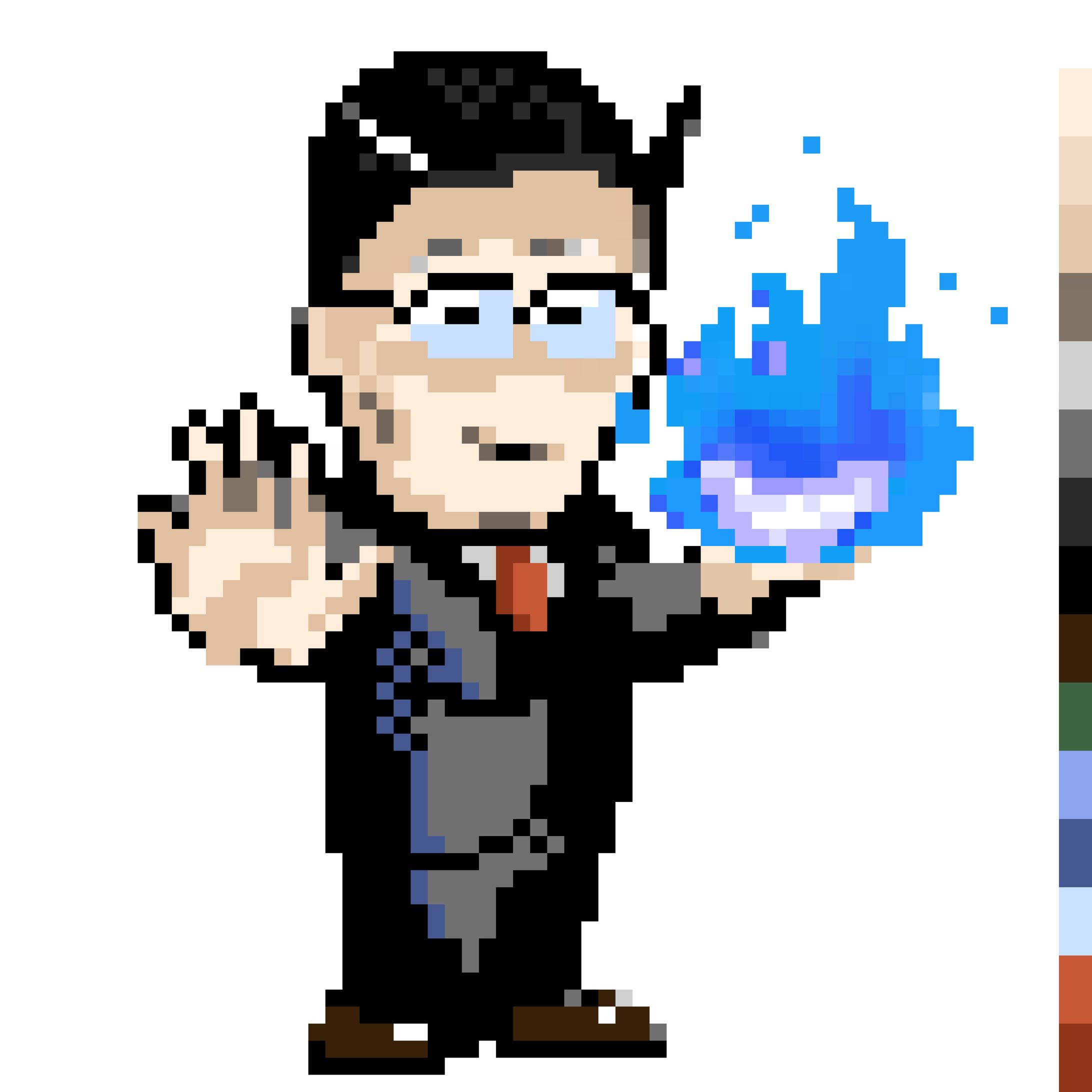 【ドット絵】サラリーマンのパイロキネシスト（秋吉）-1