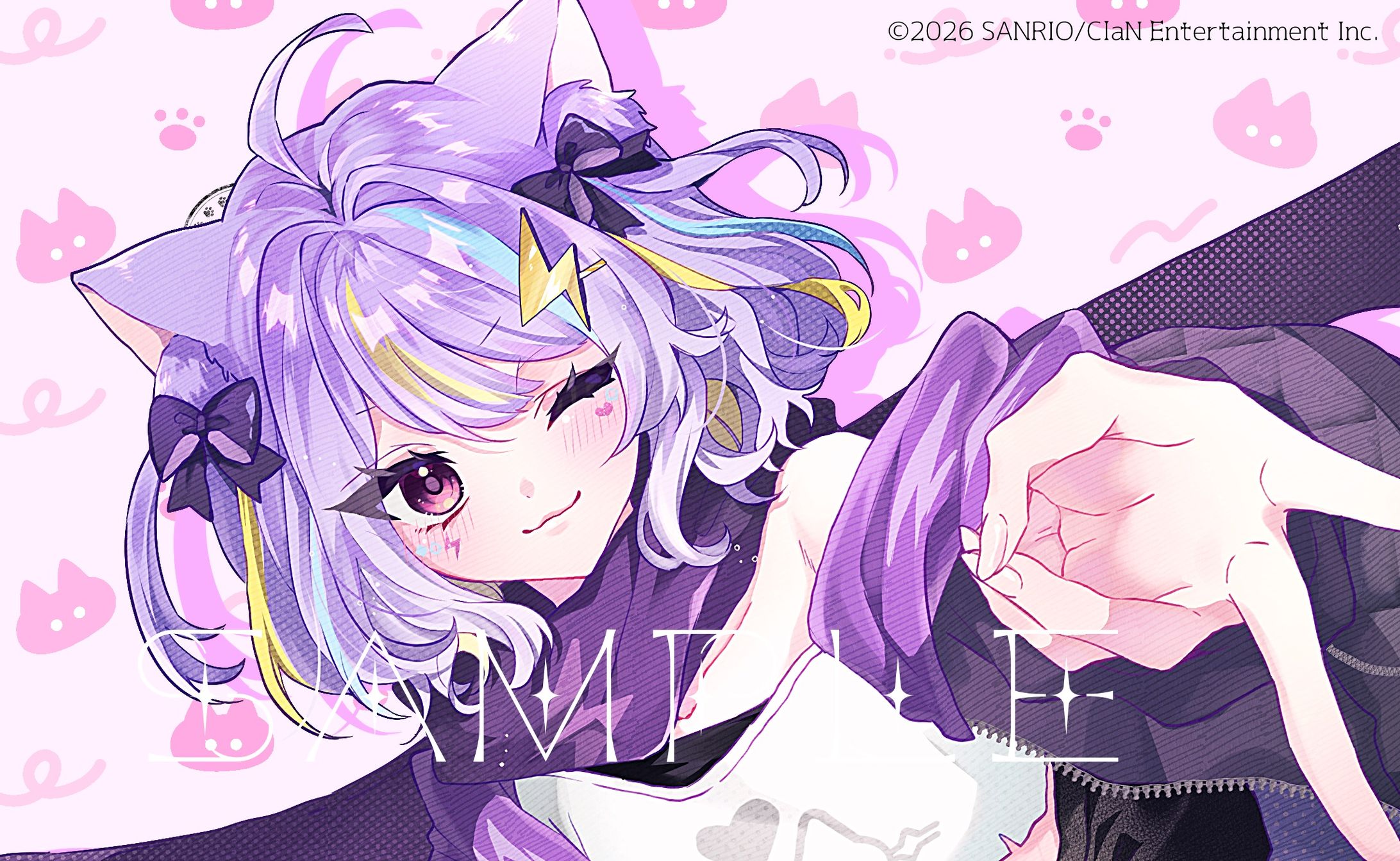 【お仕事】にゃんたじあ！所属　 若魔影ネオン様メンバーシップイラスト-1