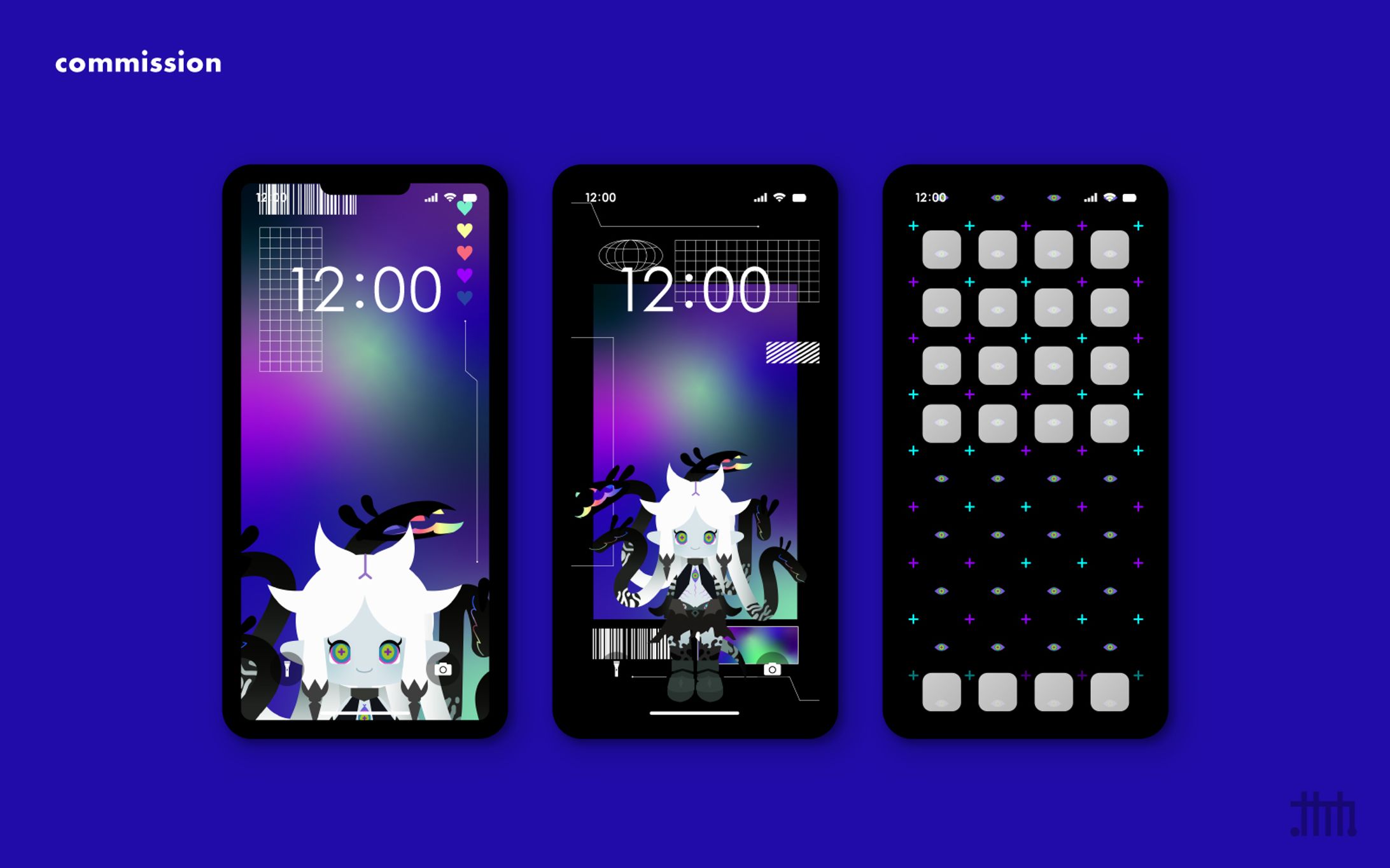  【skeb】Isa様 スマホ壁紙-1