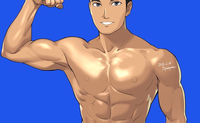 たまには筋肉を描く練習。
＃イラスト ＃イラスト好きな人と繋がりたい ＃絵描きさんと繋がりたい ＃筋肉男子 ＃illustration ＃いらすとぐらむ