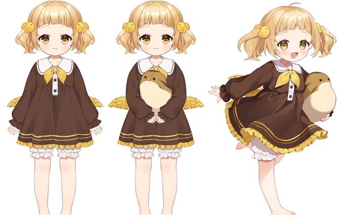 庭咲ぴよ様　Vtuberイラスト
