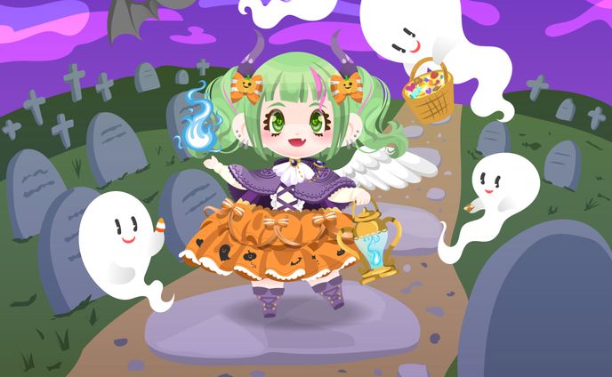 【iPad版Illustrator】ハロウィーンイラスト