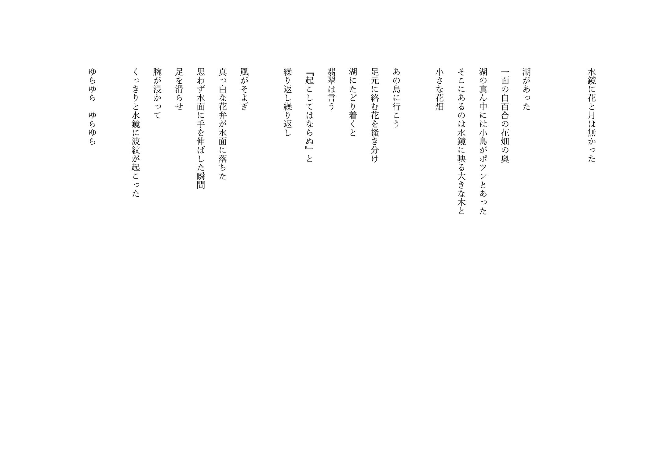 水鏡に花と月は無かった-1