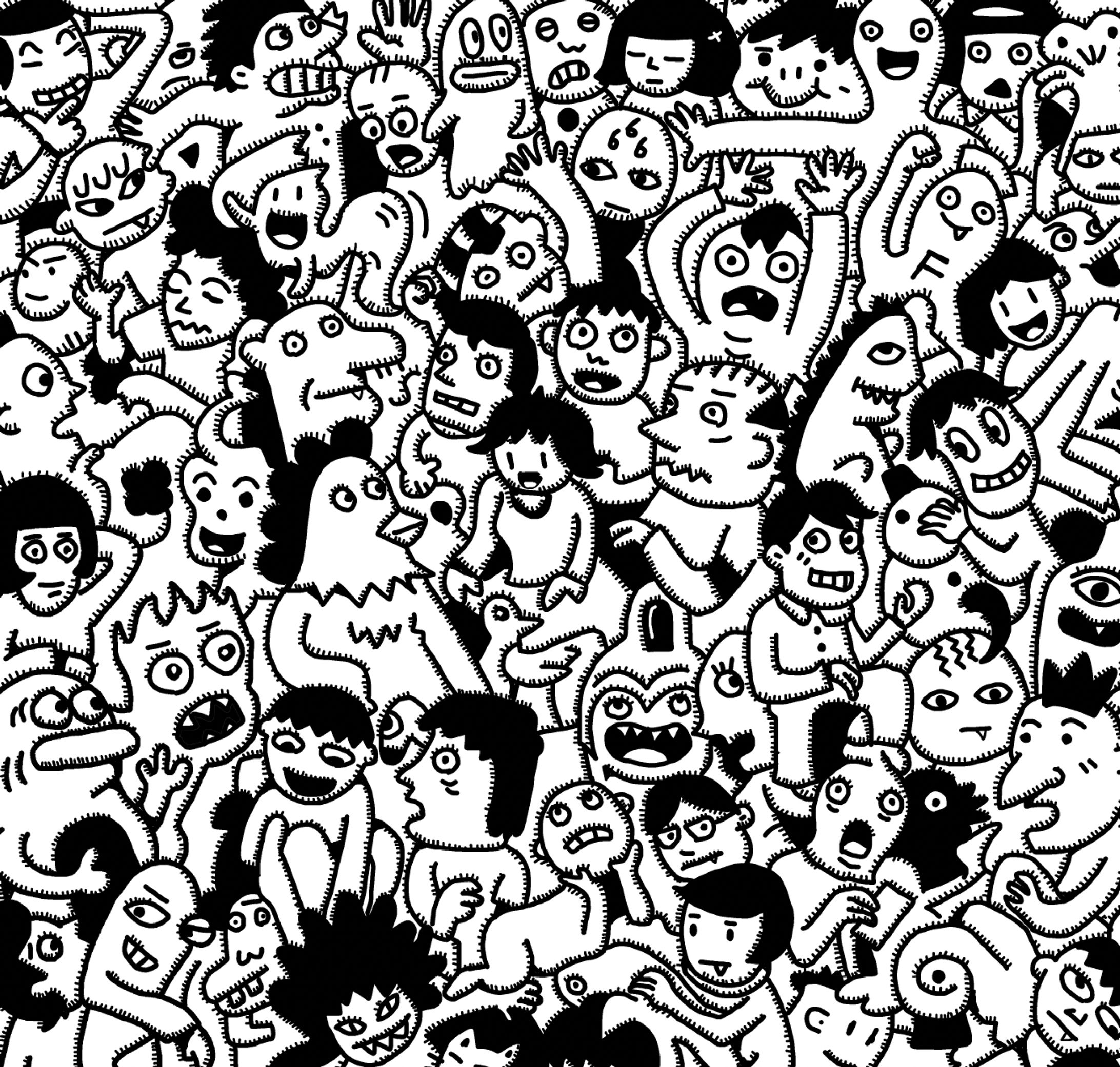 ひとたくさん（部分）-1