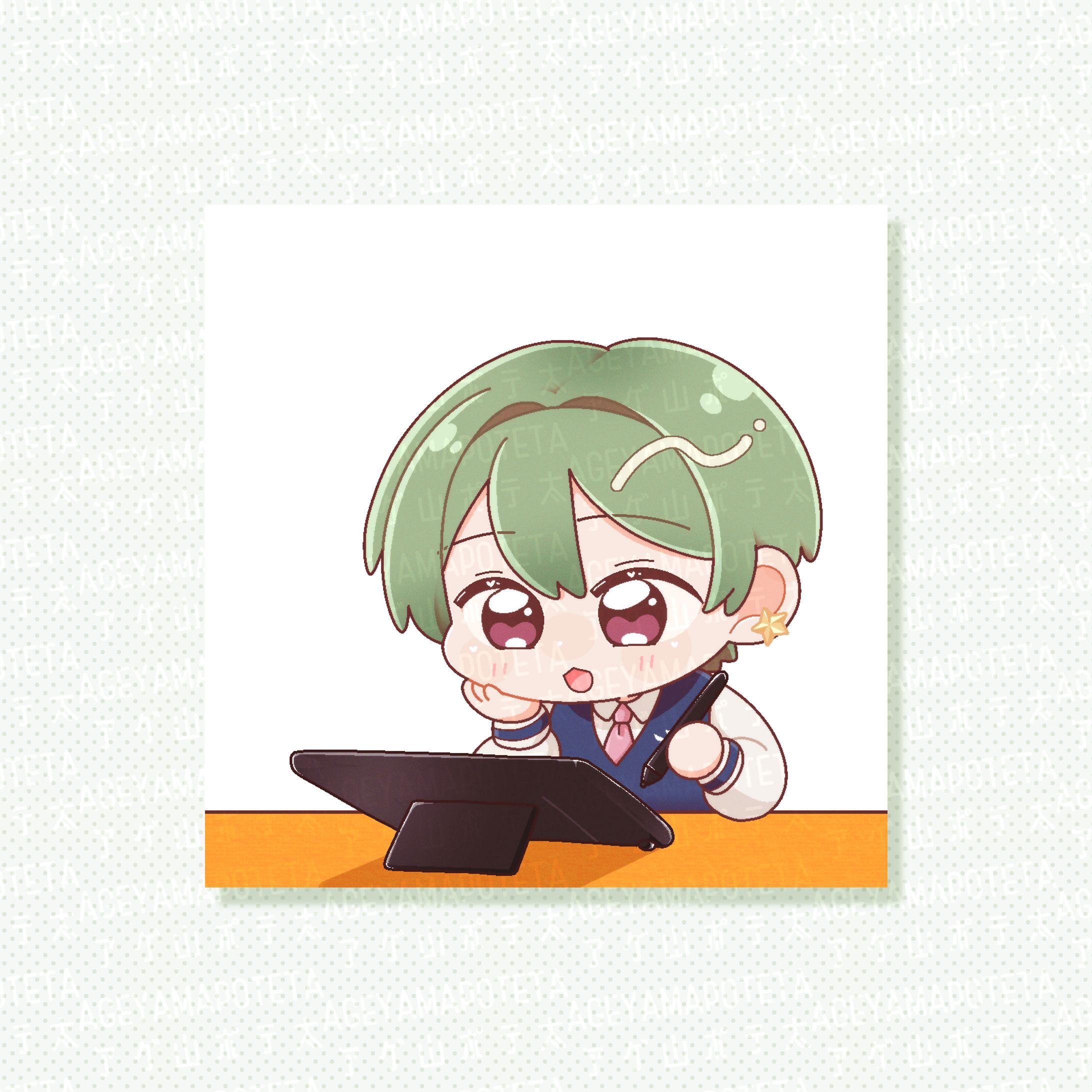 配信用デフォルメイラスト/碧生りょう-1