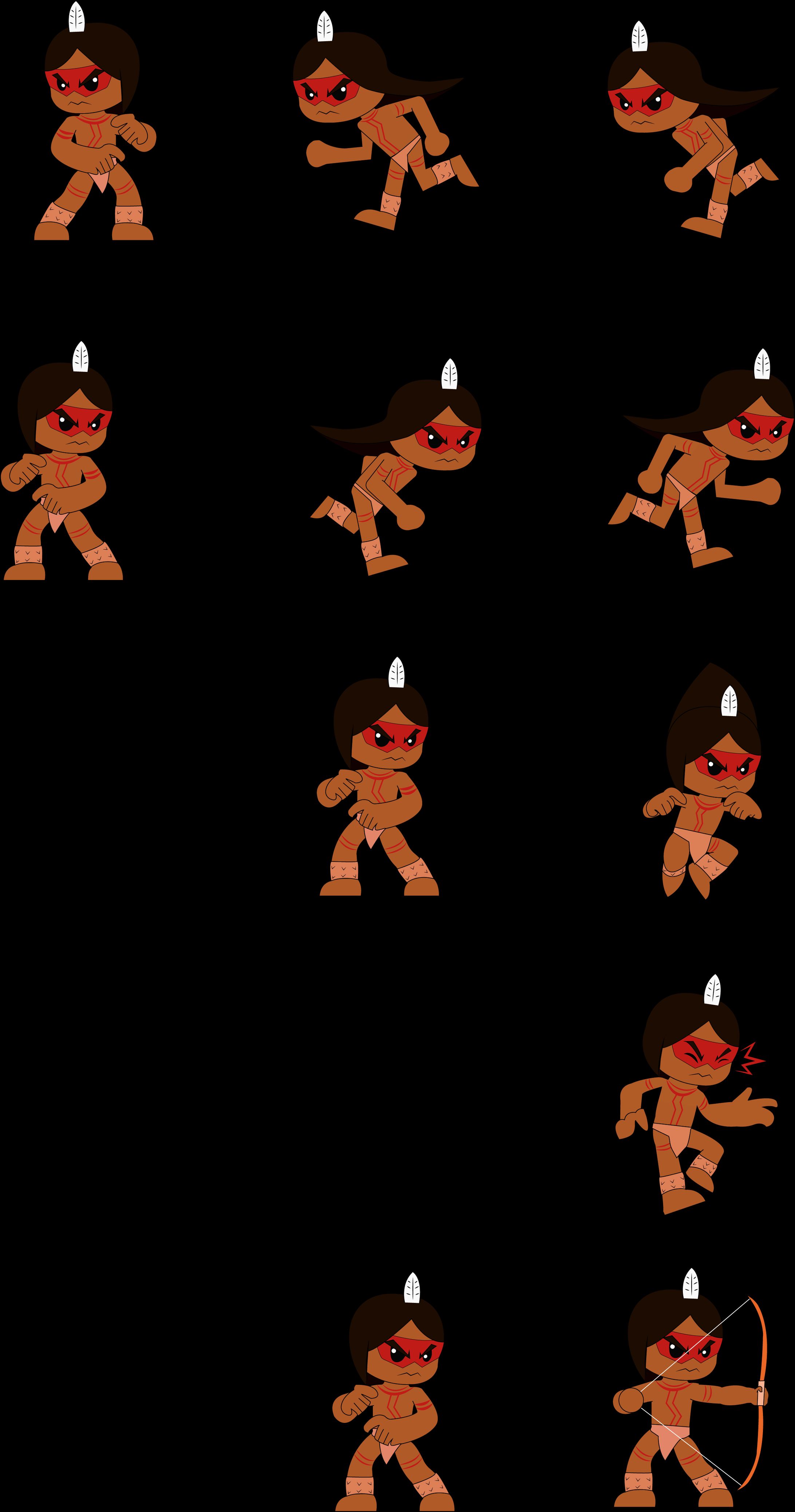 Spritesheet for the game "Tupã Advance"-1