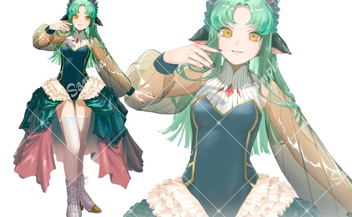 創作　コウモリ女王様　立ち絵