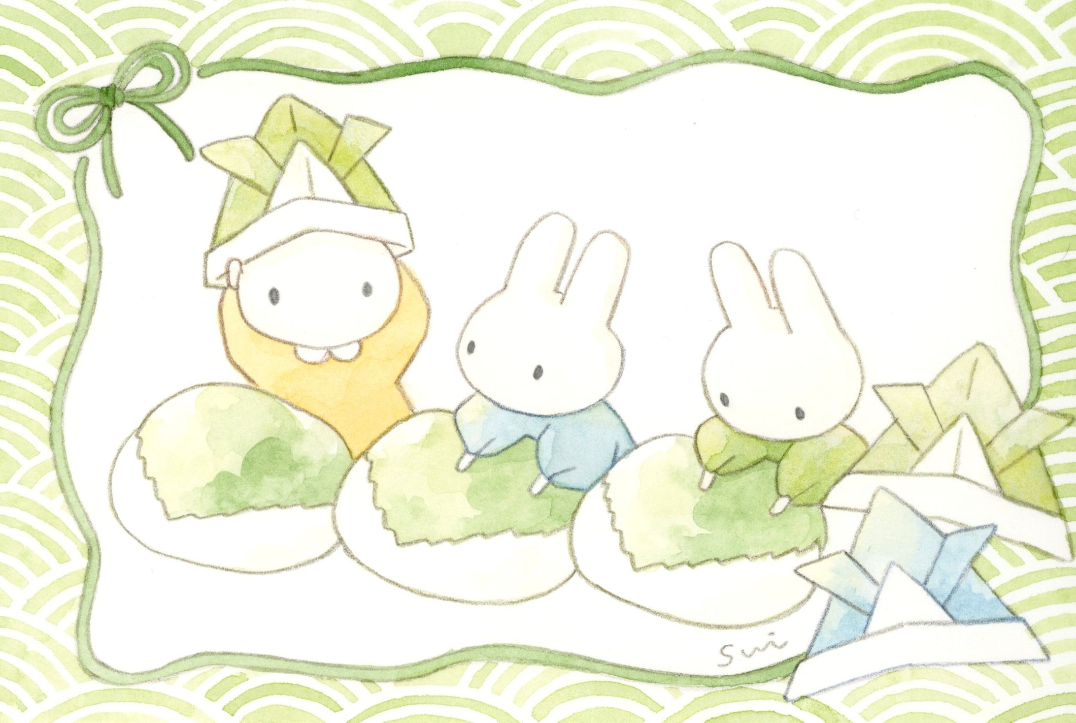 うさぎと柏餅-1