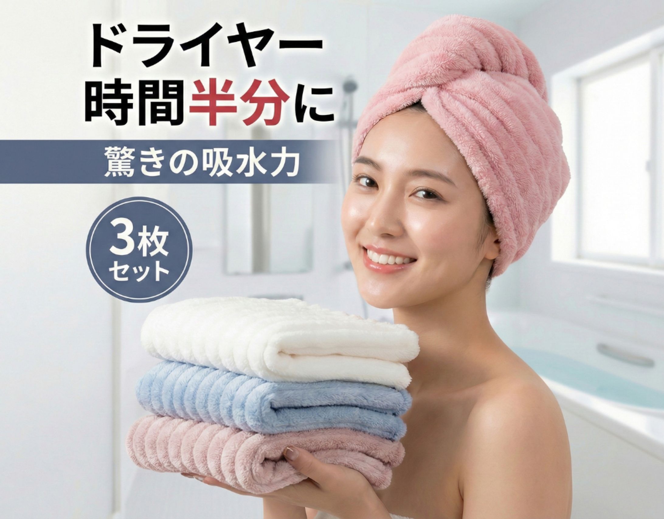 ECサイト商品ページ【ヘアドライタオル】のLP画像を作成しました-1