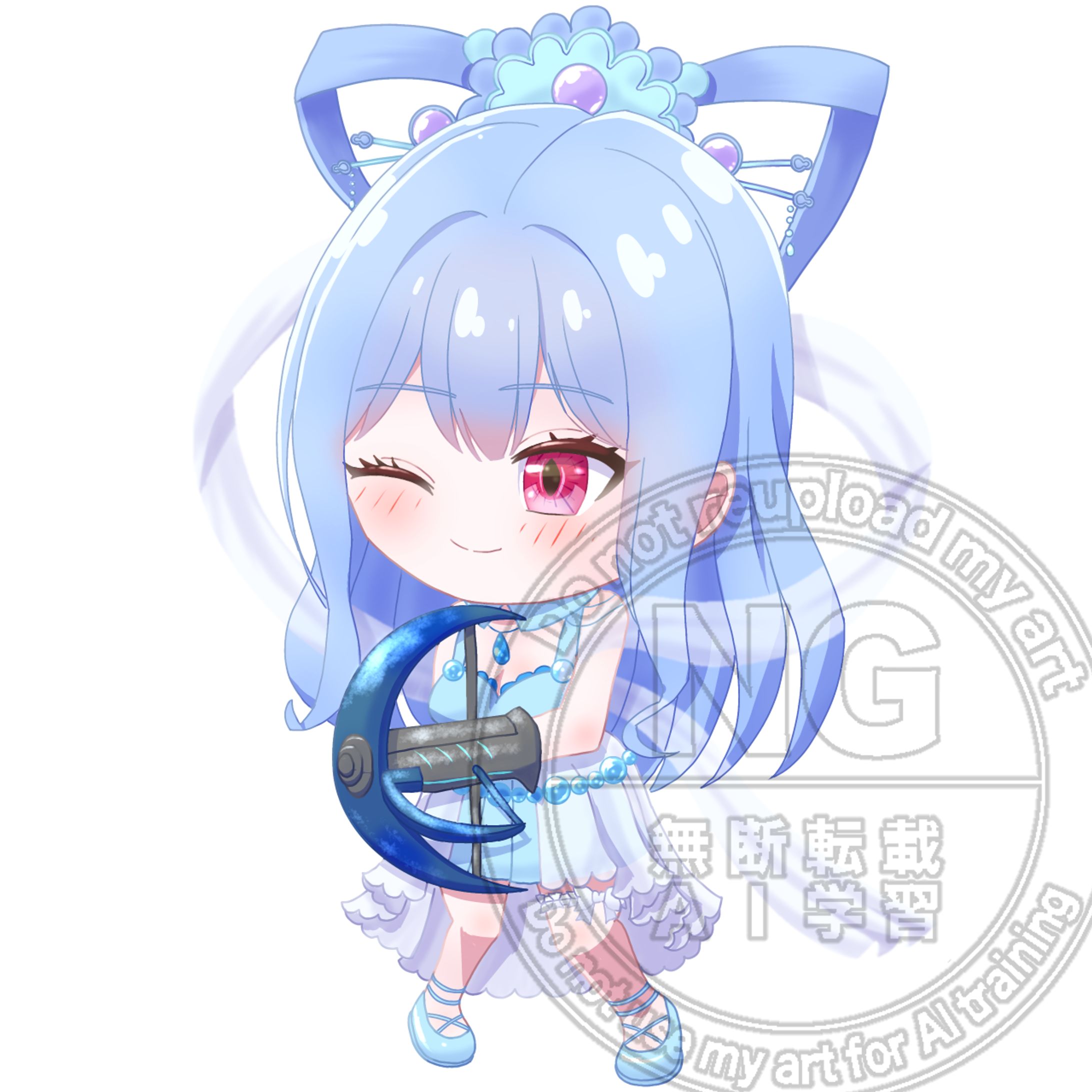 乙姫美雪様　銃のSDイラスト-1