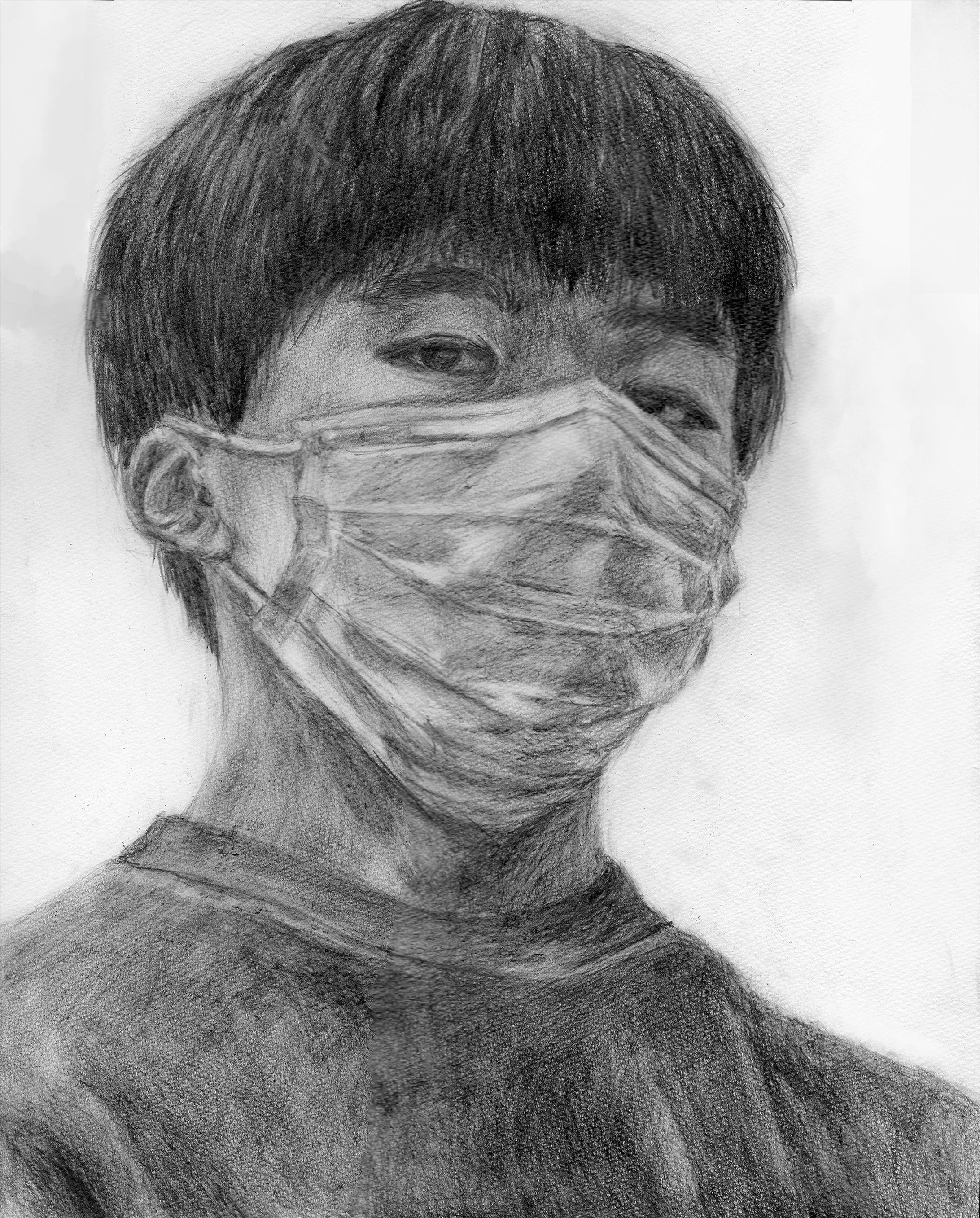 自画像デッサン-1