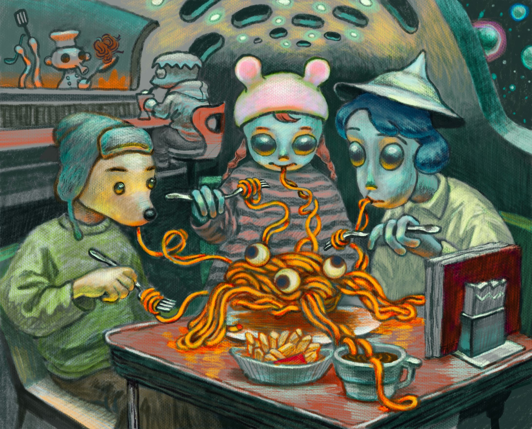 喫茶侵略　イラスト-1