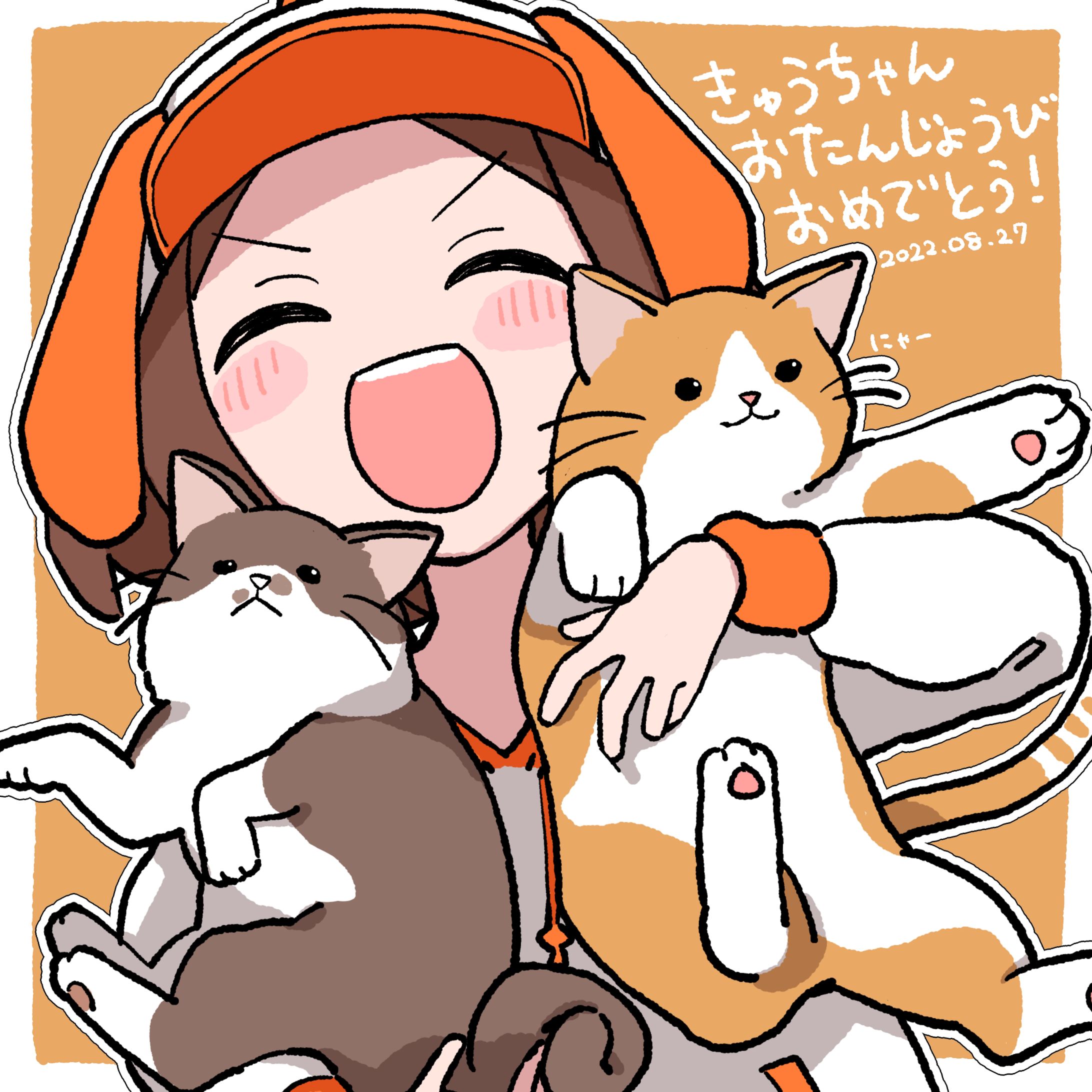 【ねこさん】イラストオーダー 似顔絵セミオーダーご紹介】④ M様 なのちゃん キリッと大きなお