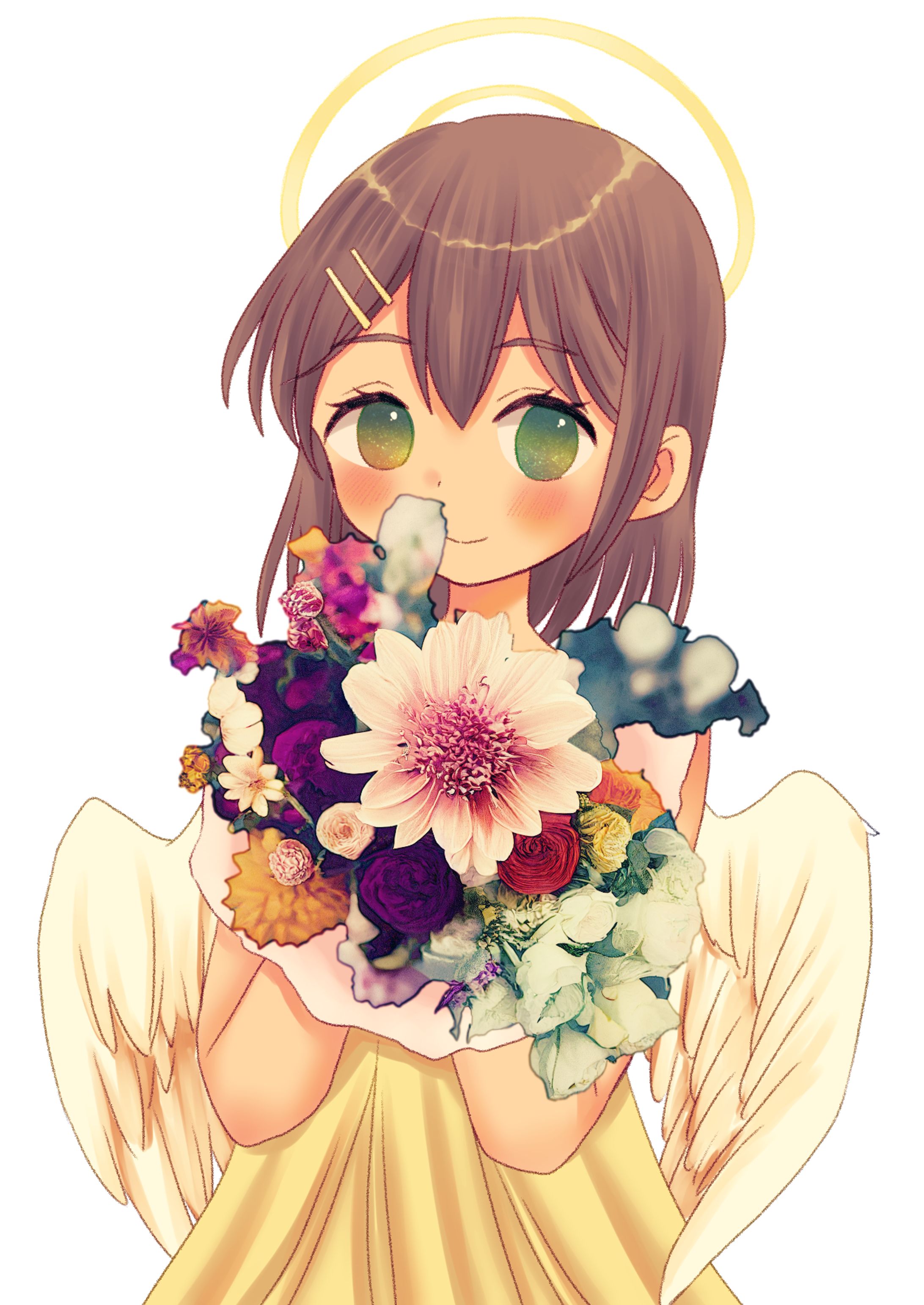 花束を持つ天使-1